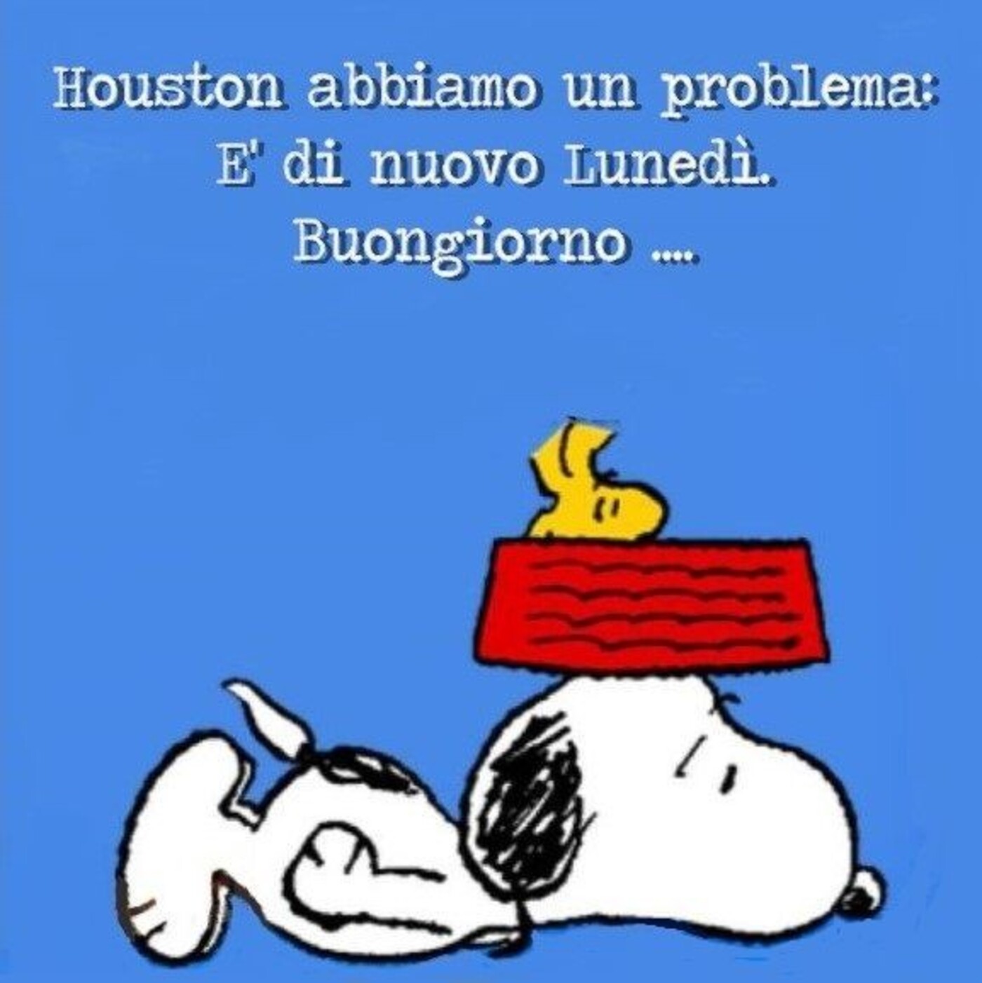 Houston abbiamo un problema... è di nuovo Lunedì... Buongiorno...