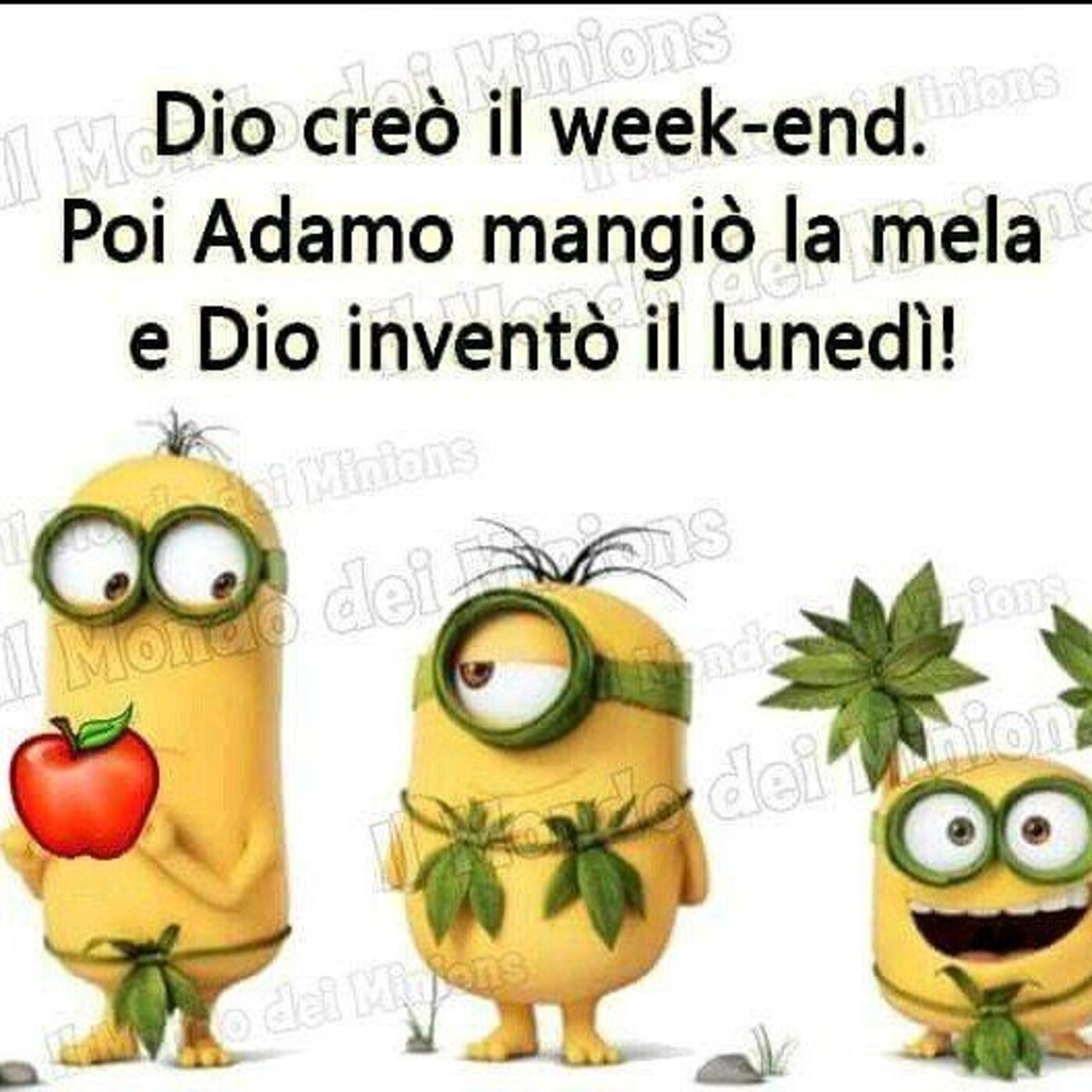 Buon Lunedì divertente Minions