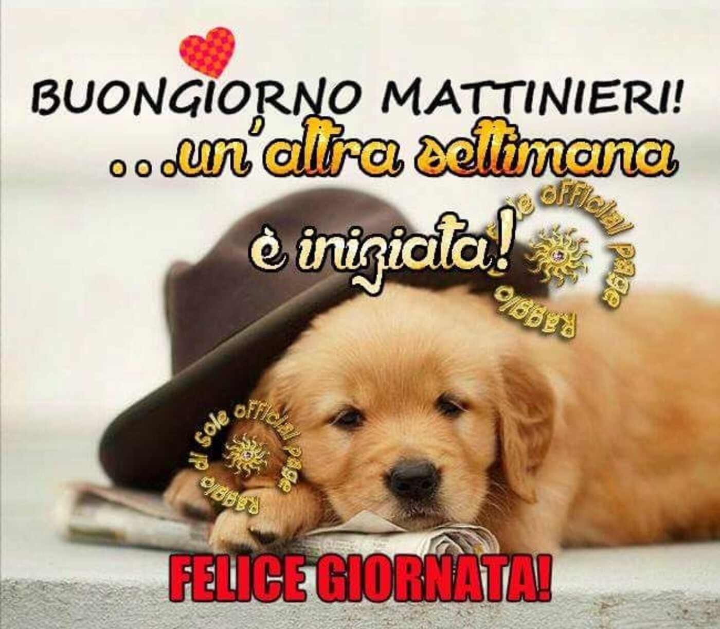 "Buongiorno Mattinieri! Un'altra settimana è iniziata....."