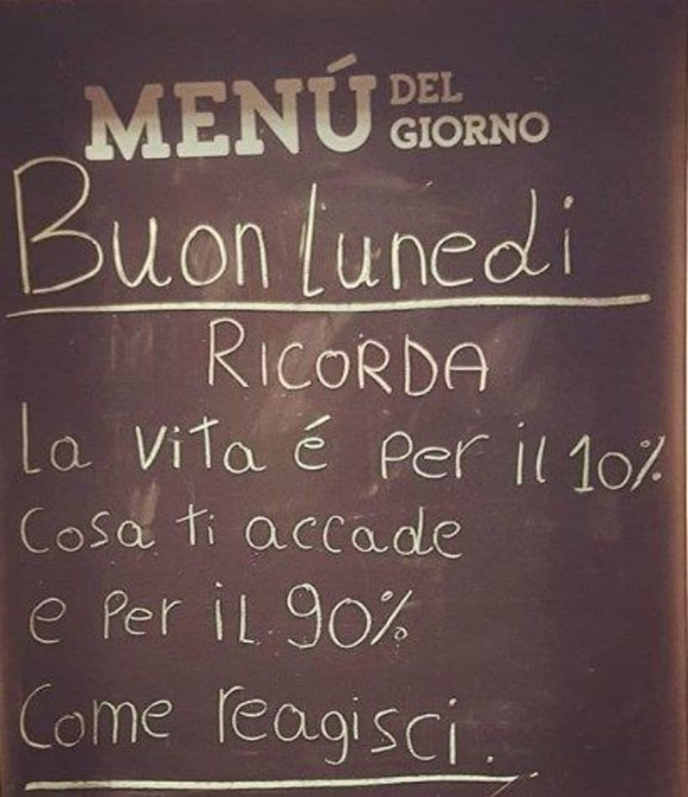 "MENU del giorno Buon Lunedì..."