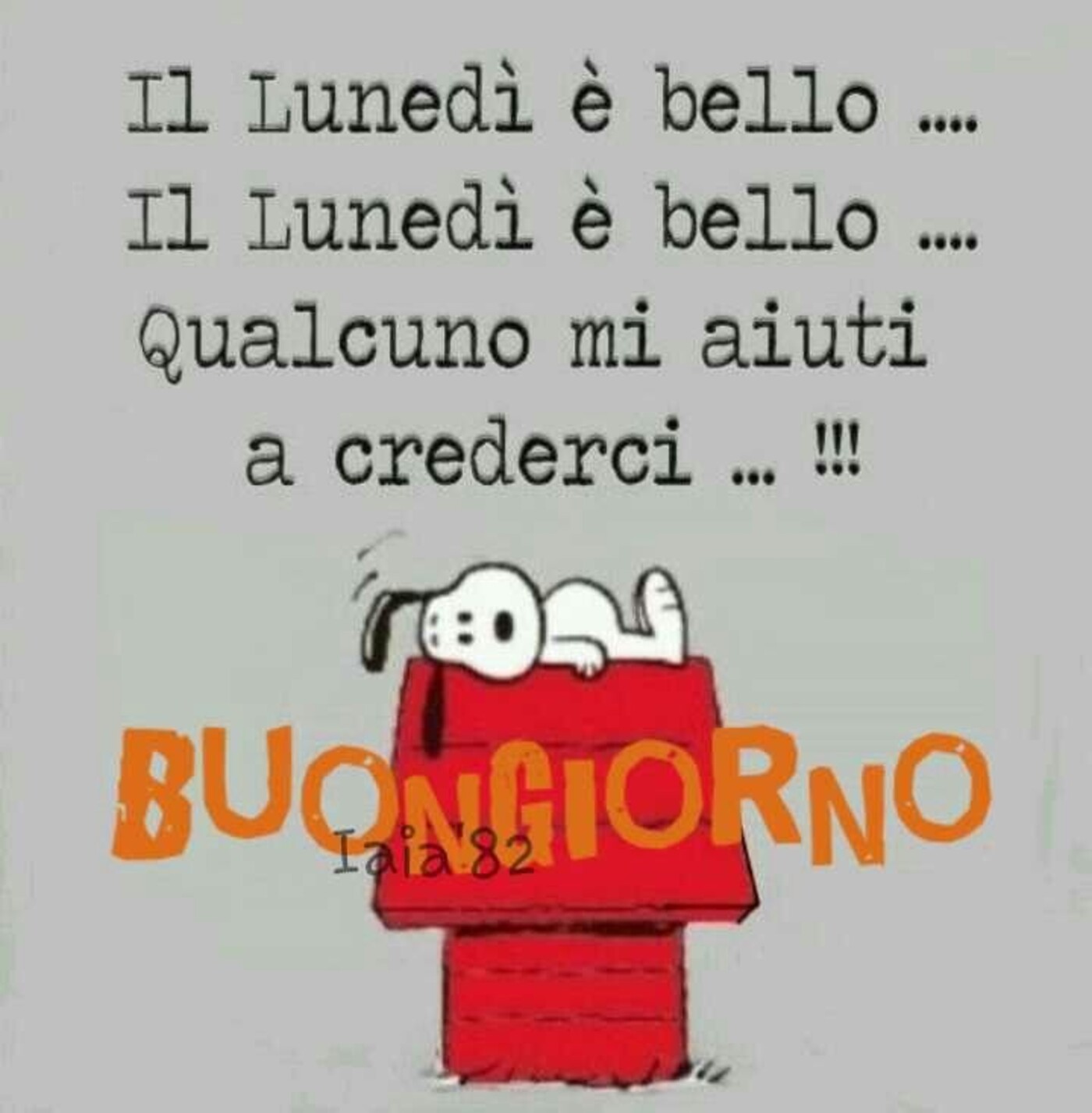 Buon Lunedì Snoopy