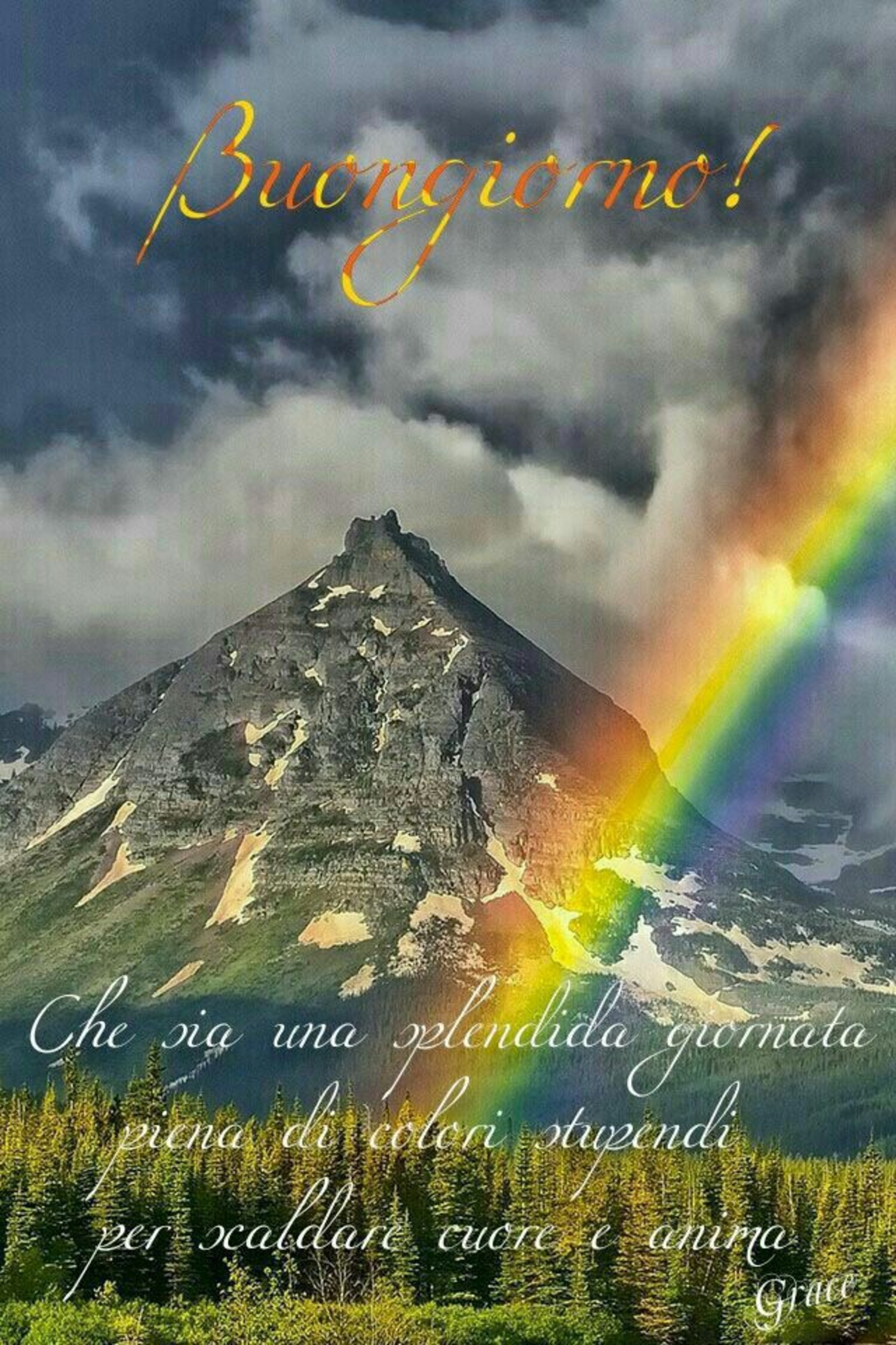 Buongiorno! Che sia una splendida giornata piena di colori stupendi per scaldare cuore e anima.