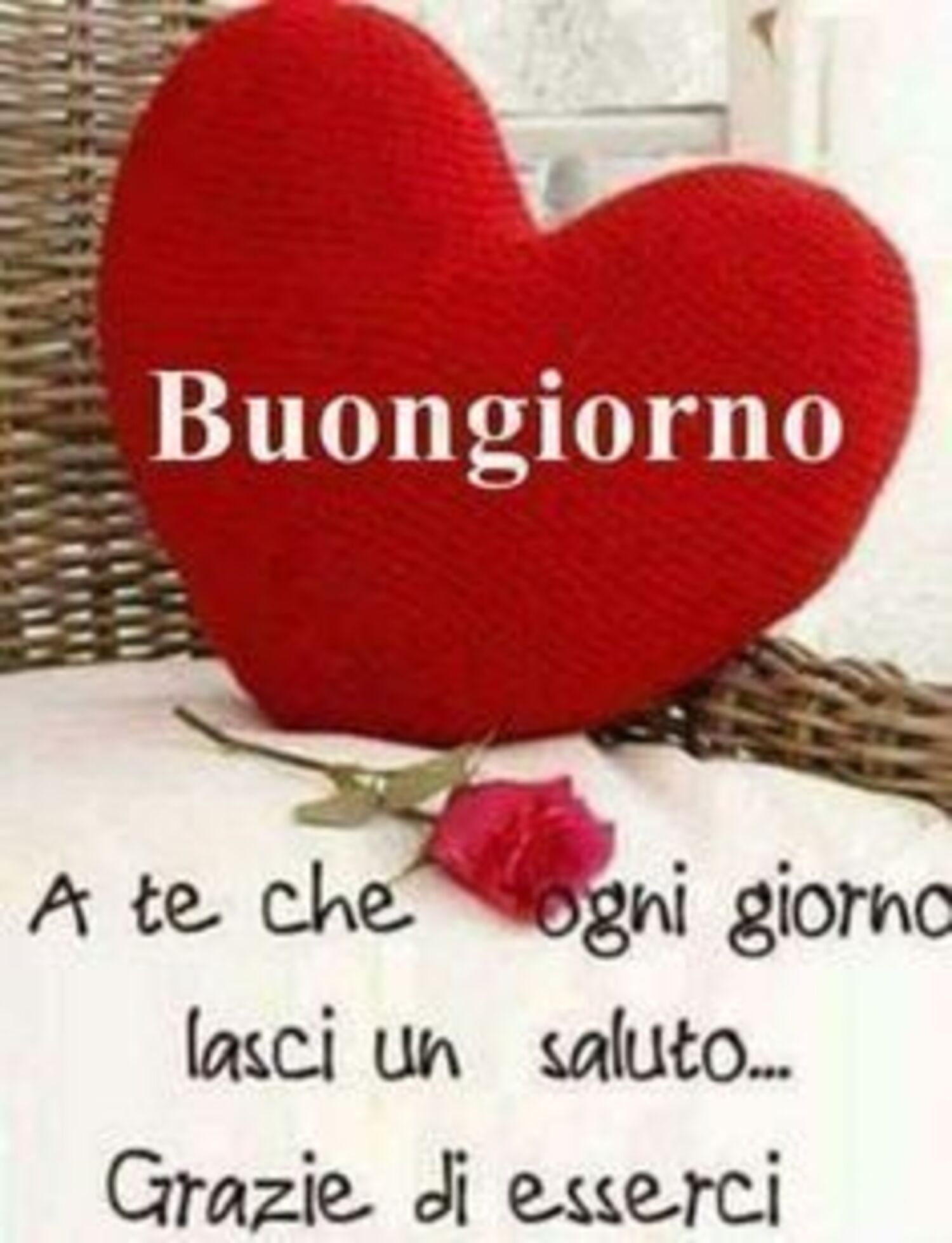 Buongiorno a te che ogni giorno lasci un saluto... Grazie di esserci