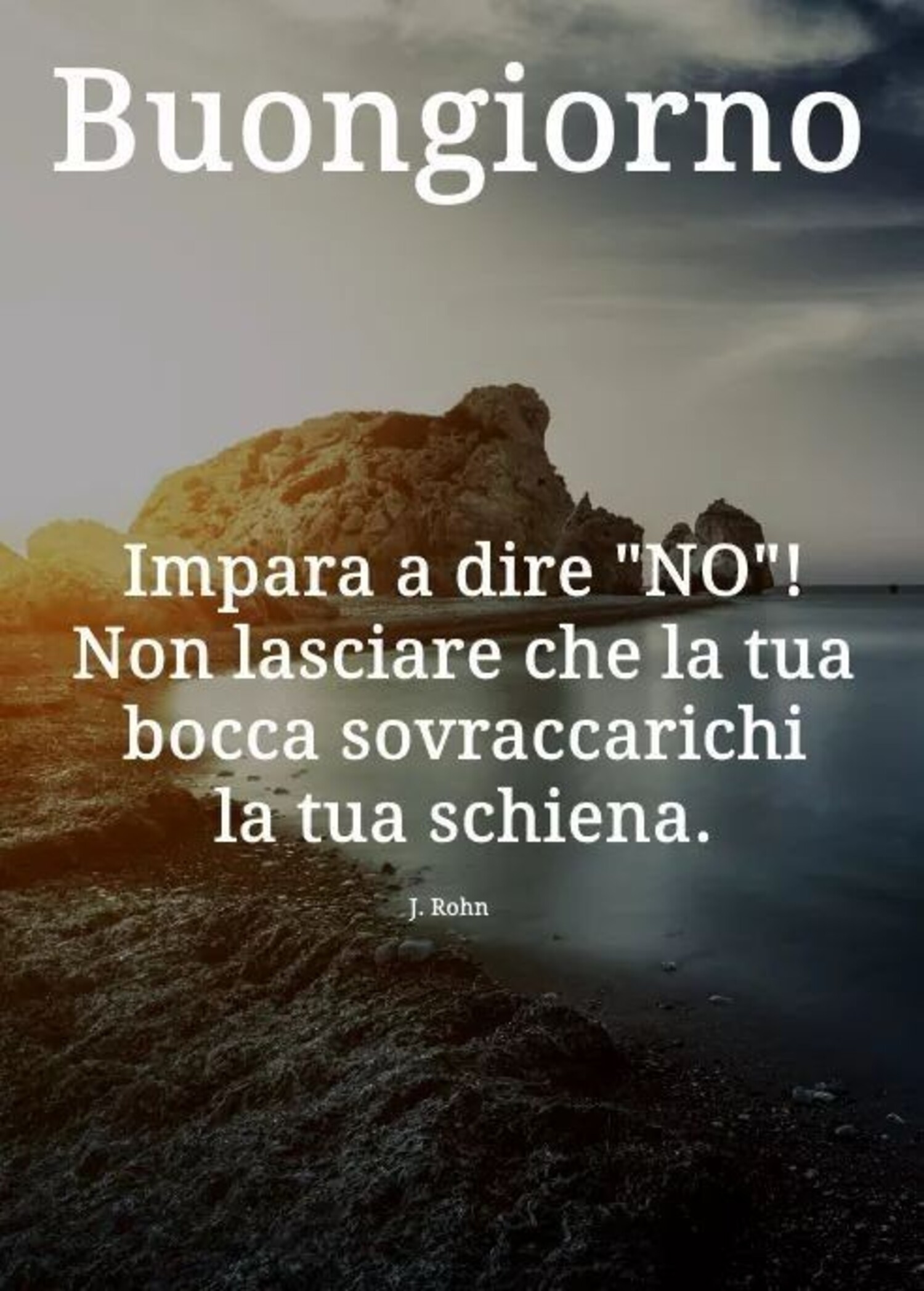 "Buongiorno... impara a dire 'NO'!..."