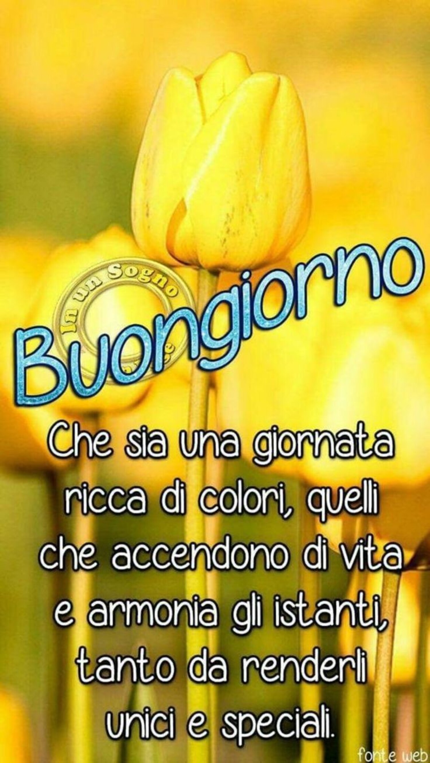 "Buongiorno che sia una giornata ricca di colori..."