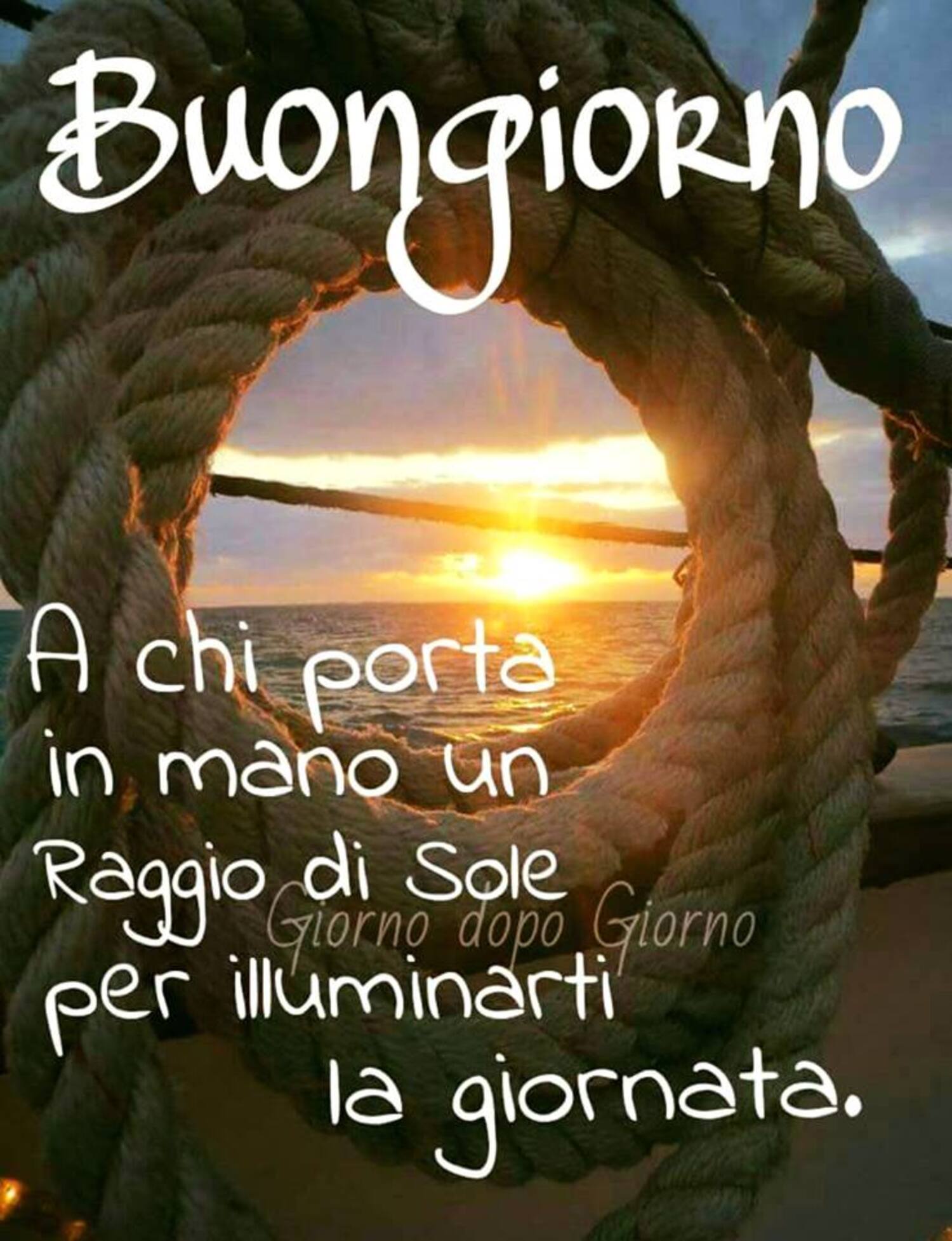Buongiorno a chi porta in mano un raggio di sole per illuminarti la giornata.