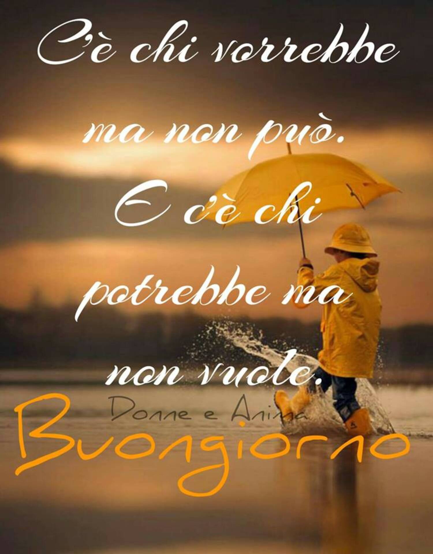Buongiorno con la pioggia