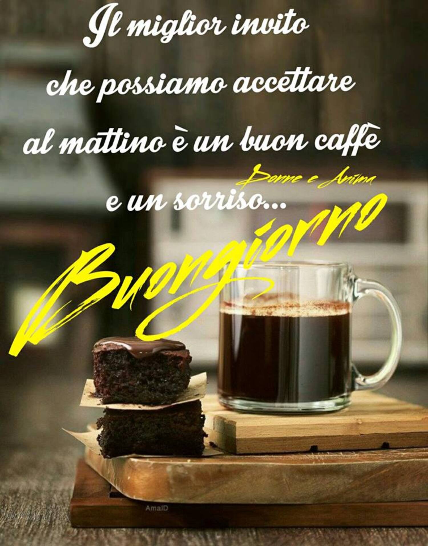 Il miglior invito che possiamo accettare al mattino, è un buon caffè e un sorriso... Buongiorno