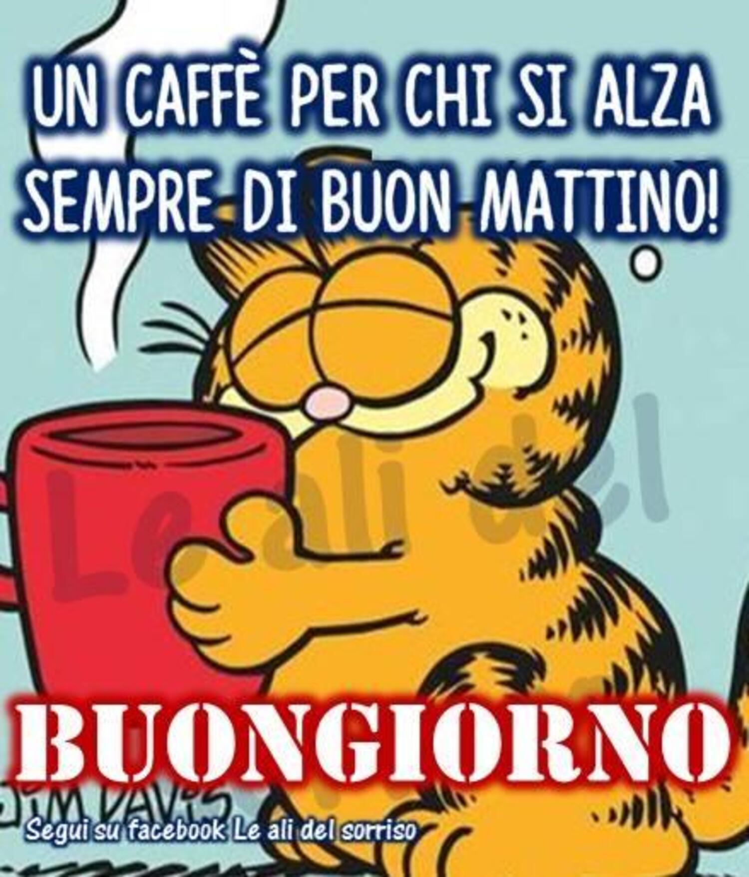 Un caffè per chi si alza sempre di buon mattino! Buongiorno, Garfield