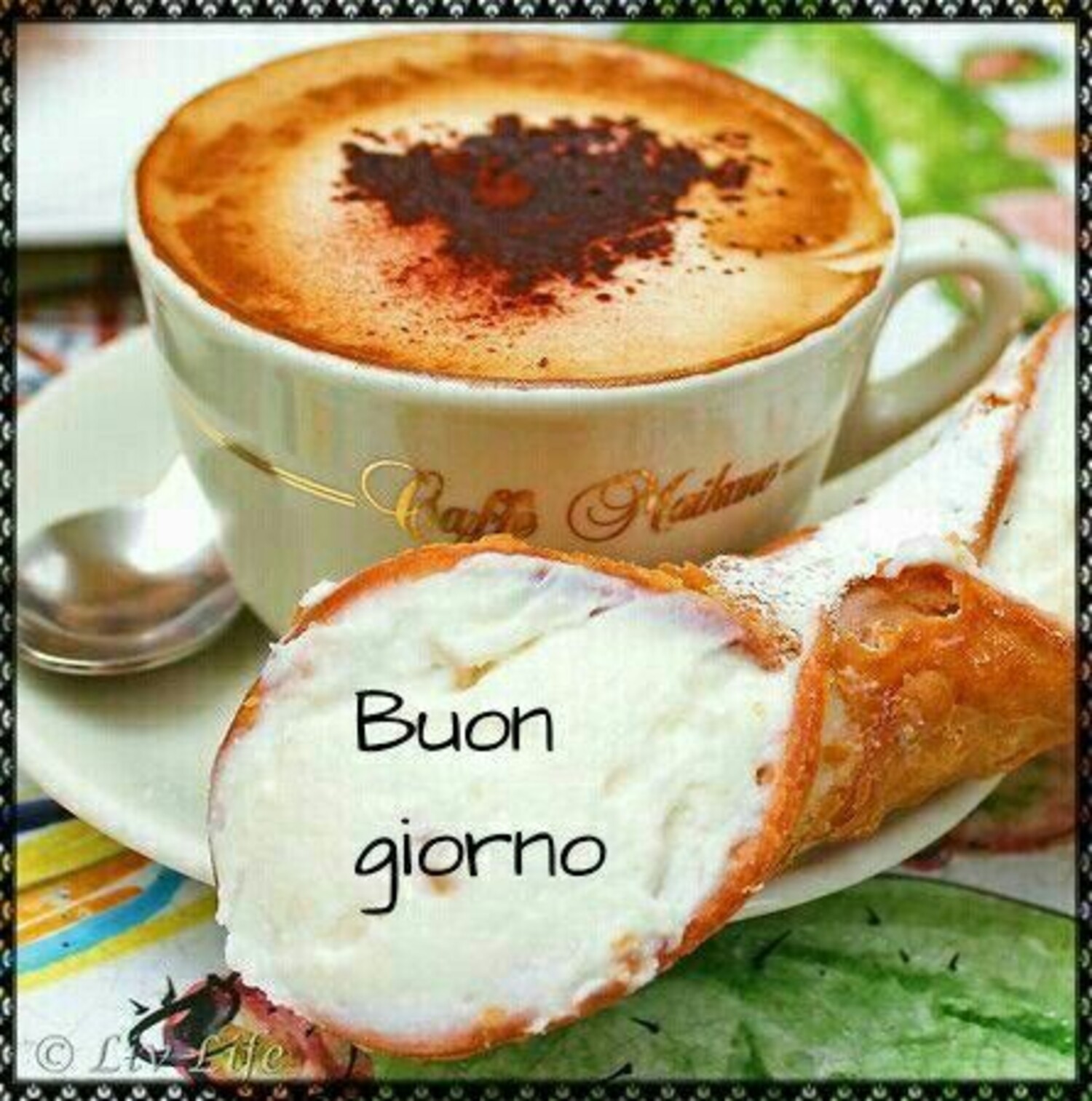 Buongiorno cappuccino e cannolo