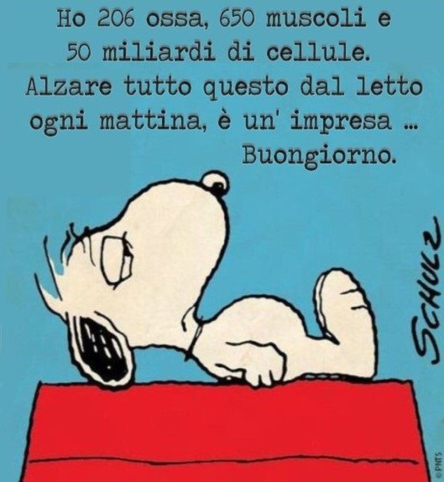 Buongiorno divertente con Snoopy