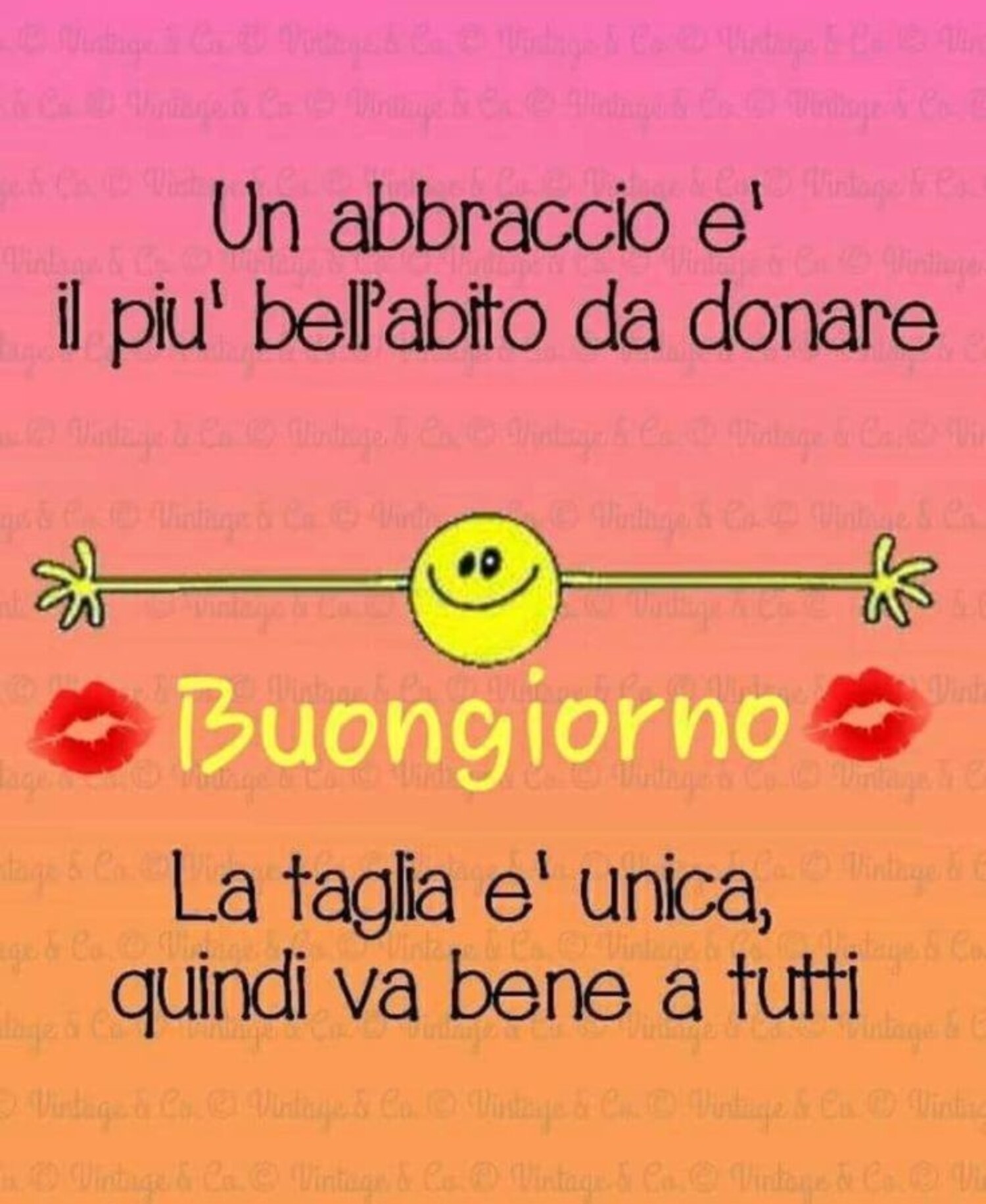 "Un abbraccio è il più bell'abito da donare... Buongiorno"