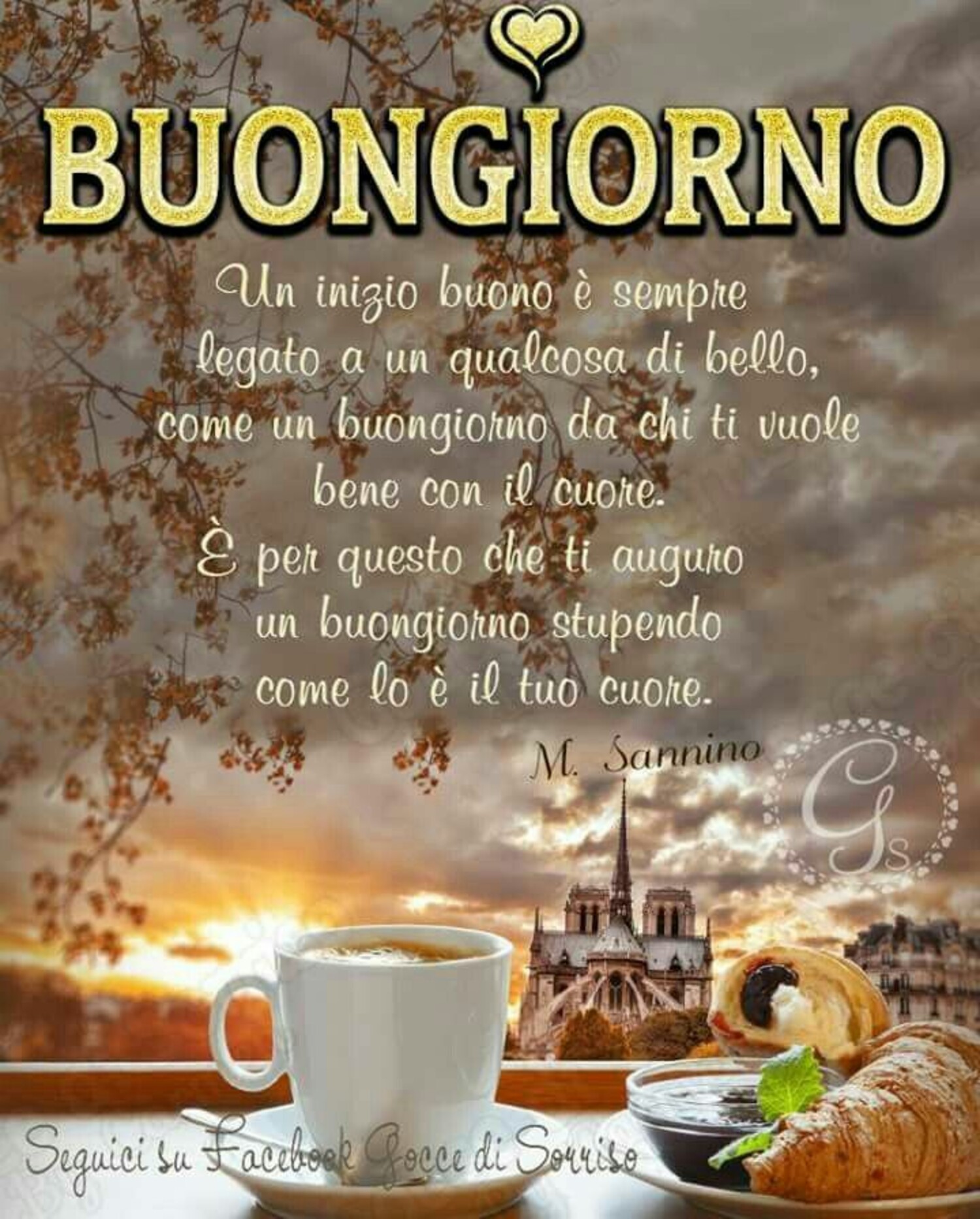"Buongiorno, un inizio buono è sempre legato a qualcosa di bello..."