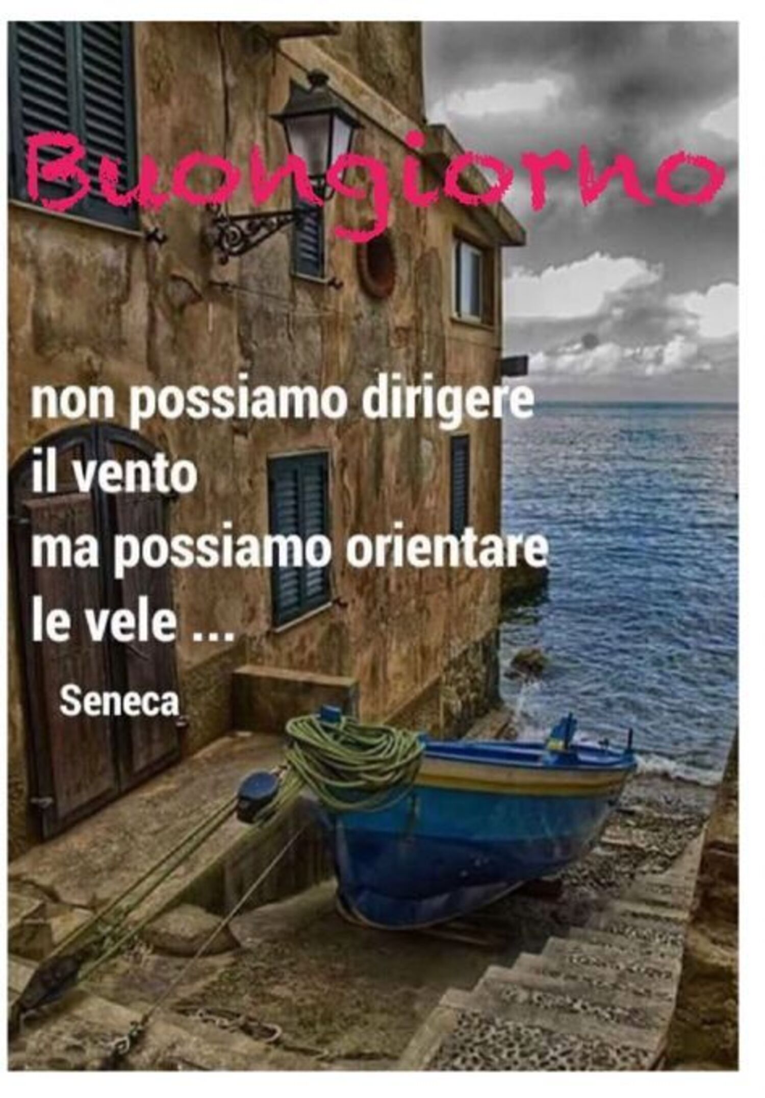 Buongiorno non possiamo dirigere il vento, ma possiamo orientare le vele, Seneca