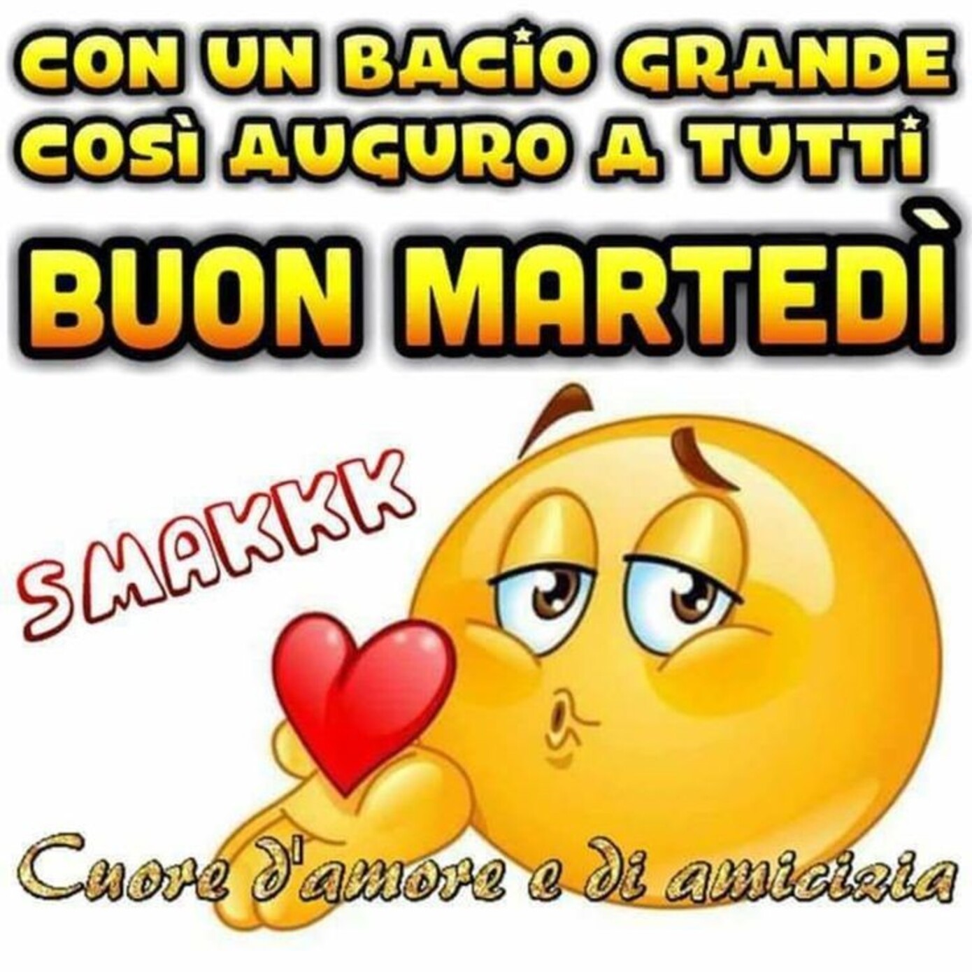 Con un bacio grande così auguro a tutti un Buon Martedì