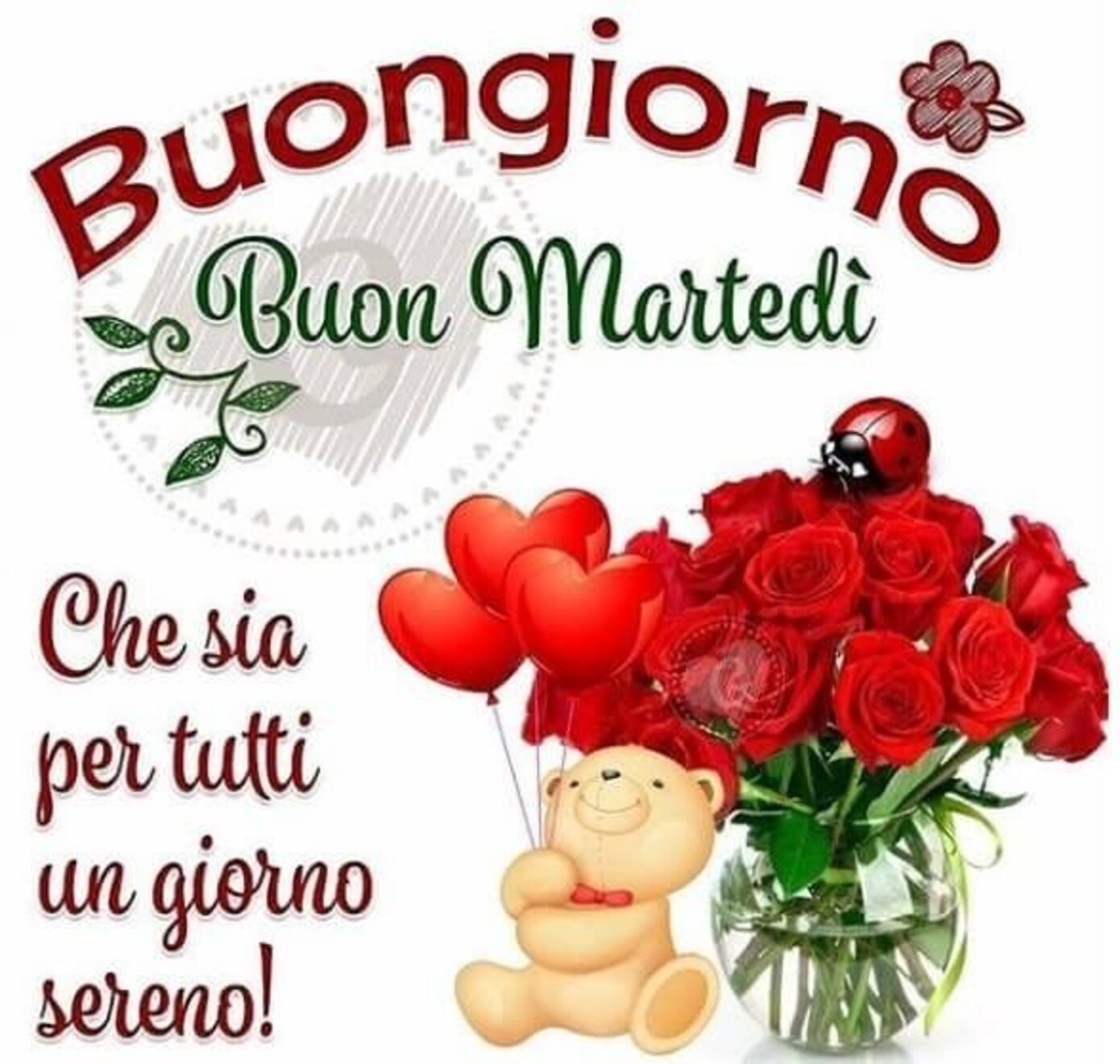 Buongiorno Buon Martedì che sia per tutti un giorno sereno!