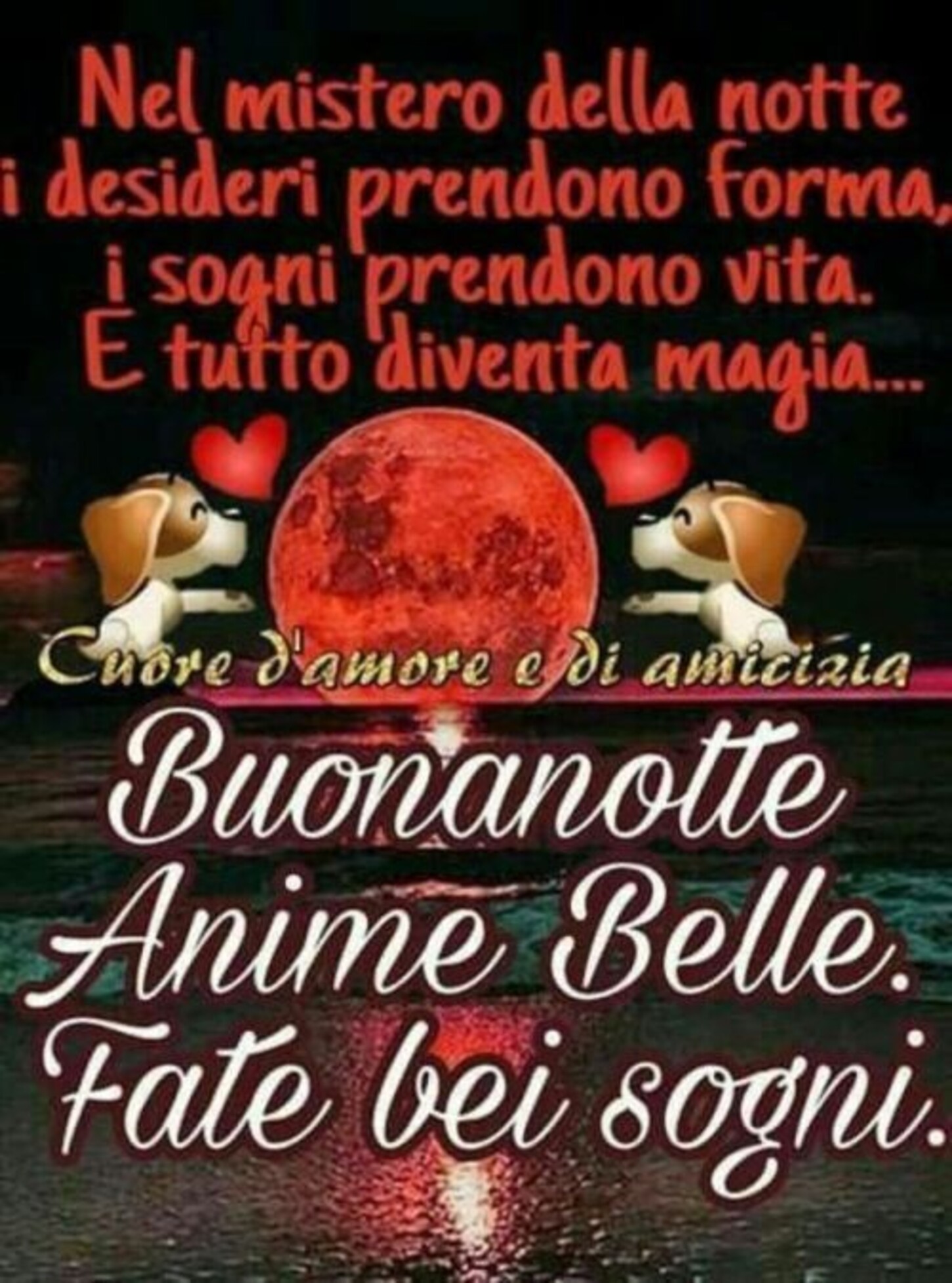 "... Buonanotte anime belle, fate bei sogni"