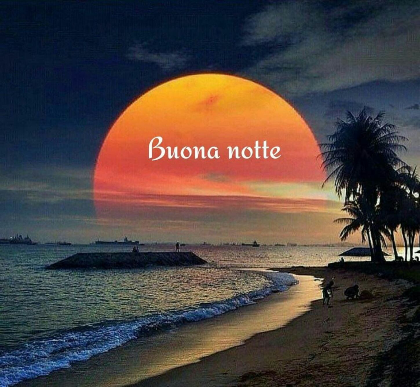 Buona notte foto con paesaggio