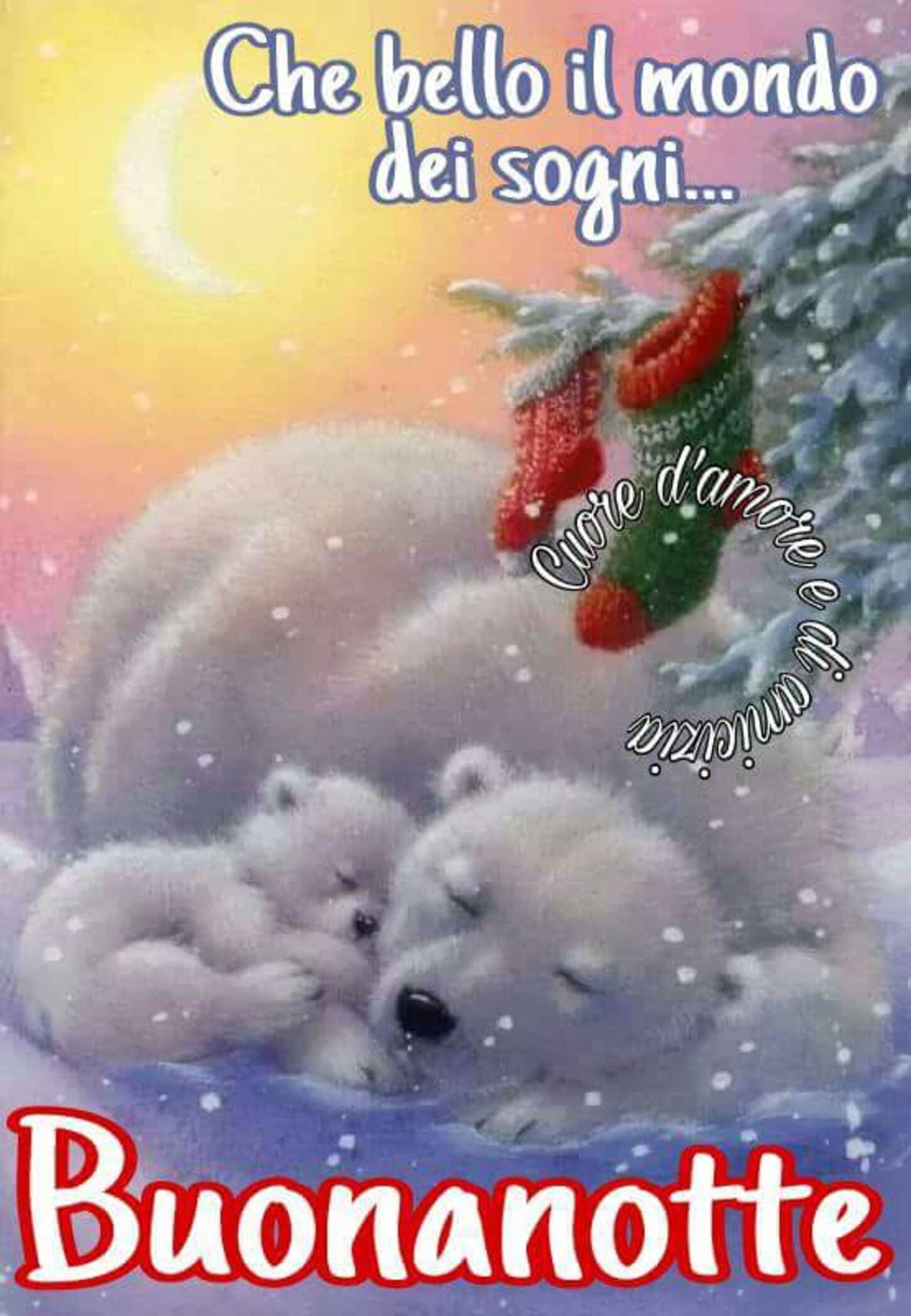 Che bello il mondo dei sogni... Buonanotte immagini di Natale