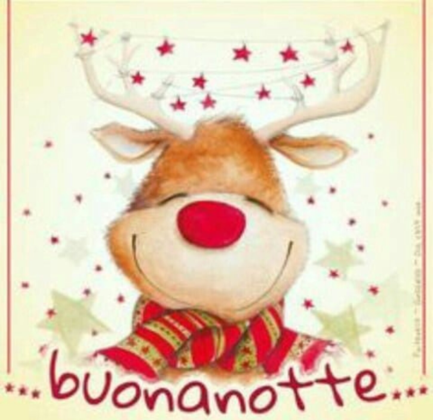 ...buonanotte... con la renna di Natale