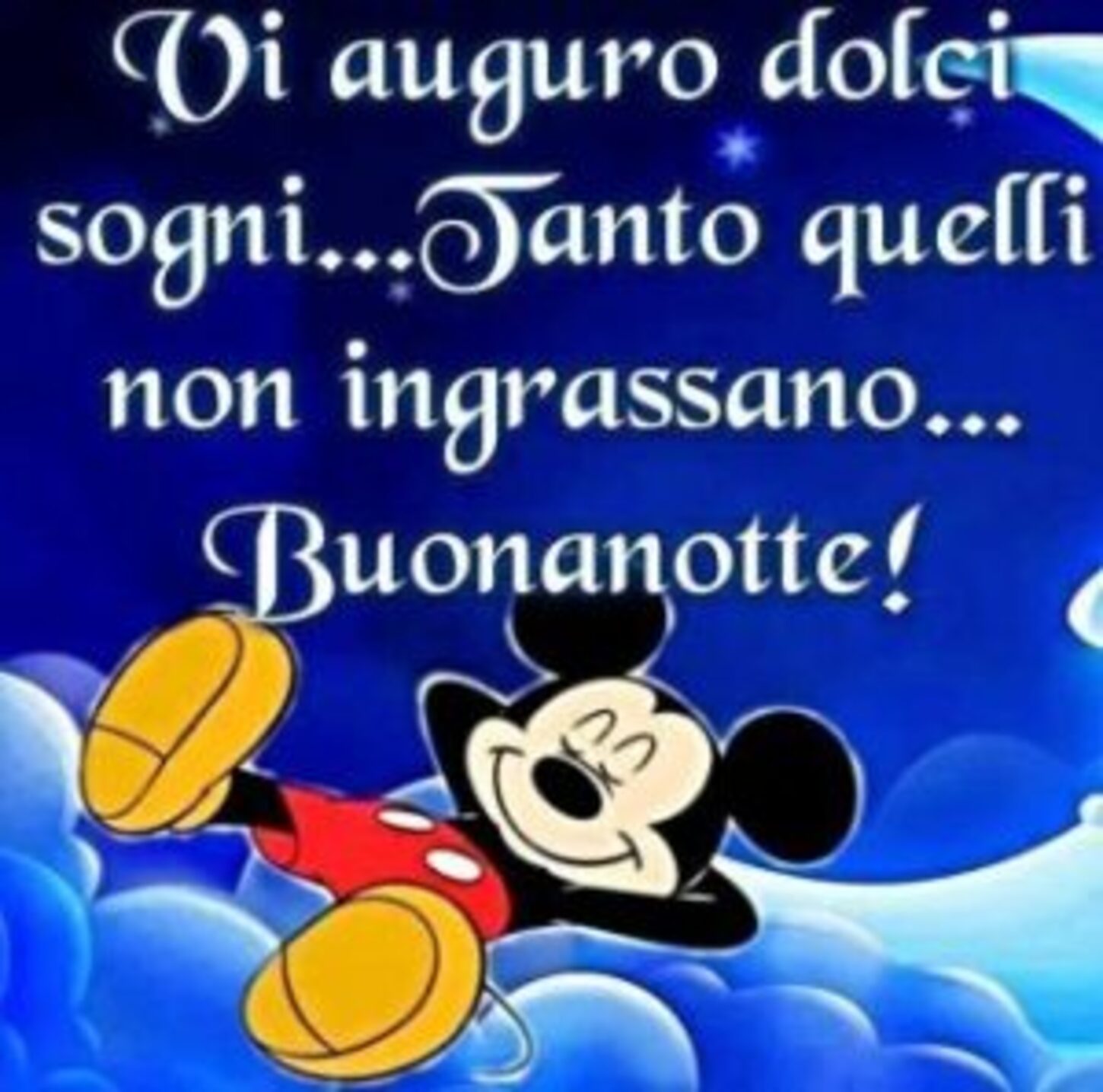 Vi auguro dolci sogni... Tanto quelli non ingrassano... Buonanotte!