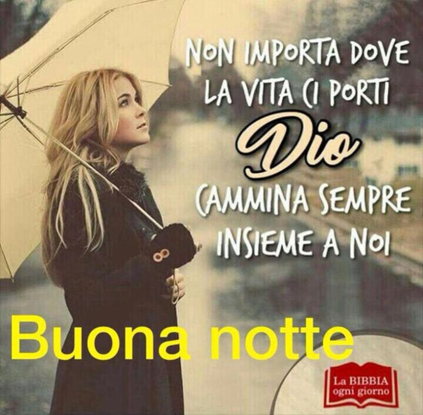 Non importa dove la vita ci porti, Dio cammina sempre insieme a noi. Buonanotte