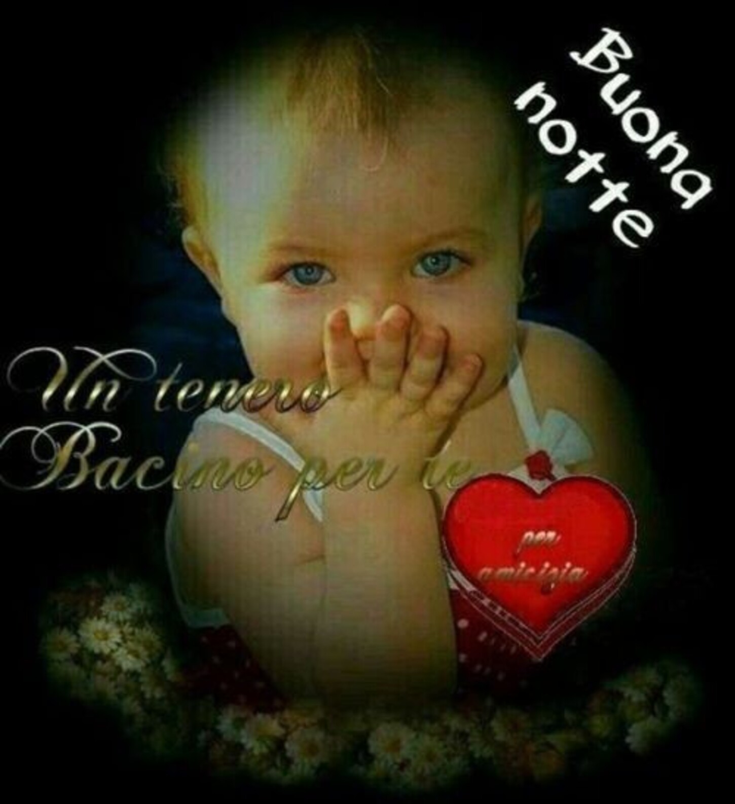 Buona notte, un tenero bacino per te