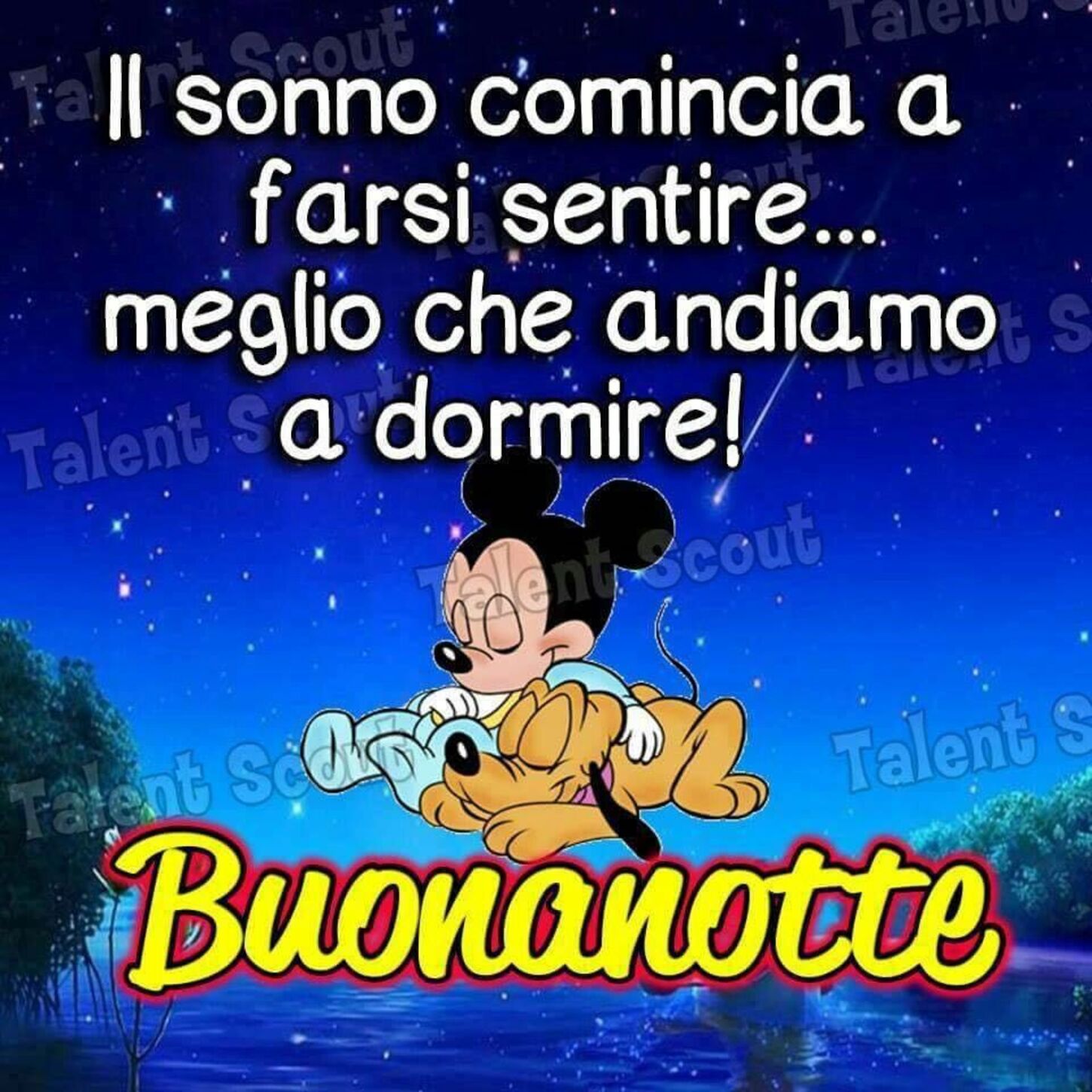 Il sonno comincia a farsi sentire, meglio che andiamo a dormire... Buonanotte