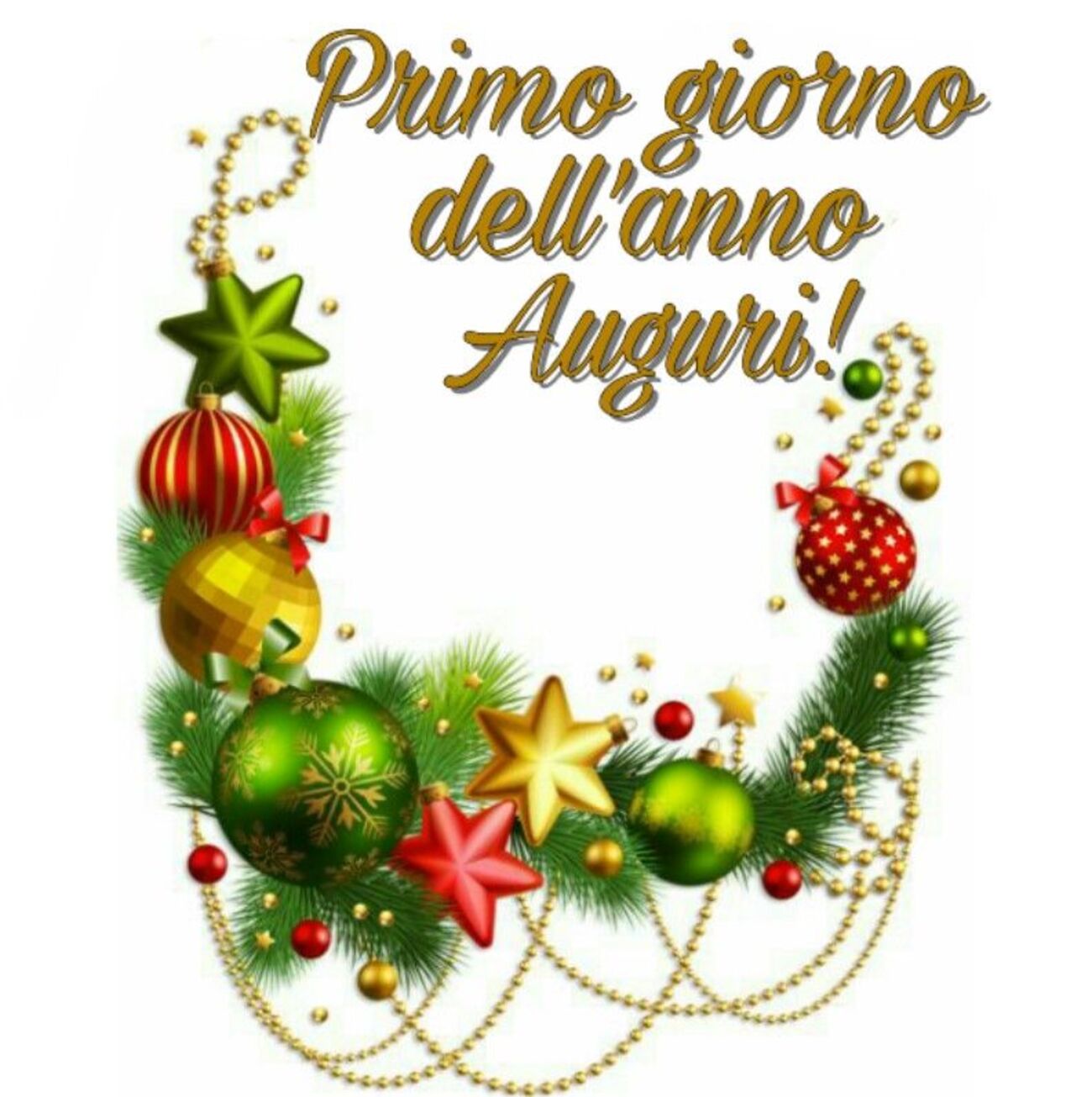 Primo giorno dell'anno Auguri!