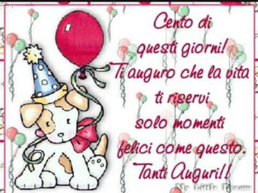 Cento di questi giorni! Ti auguro che la vita ti riservi solo momenti felici come questo. Tanti Auguri!