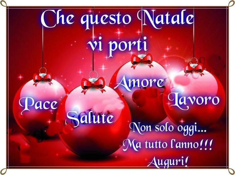 Che questo natale vi porti: pace, salute, amore e lavoro non solo oggi....ma tutto l'anno! Auguri!