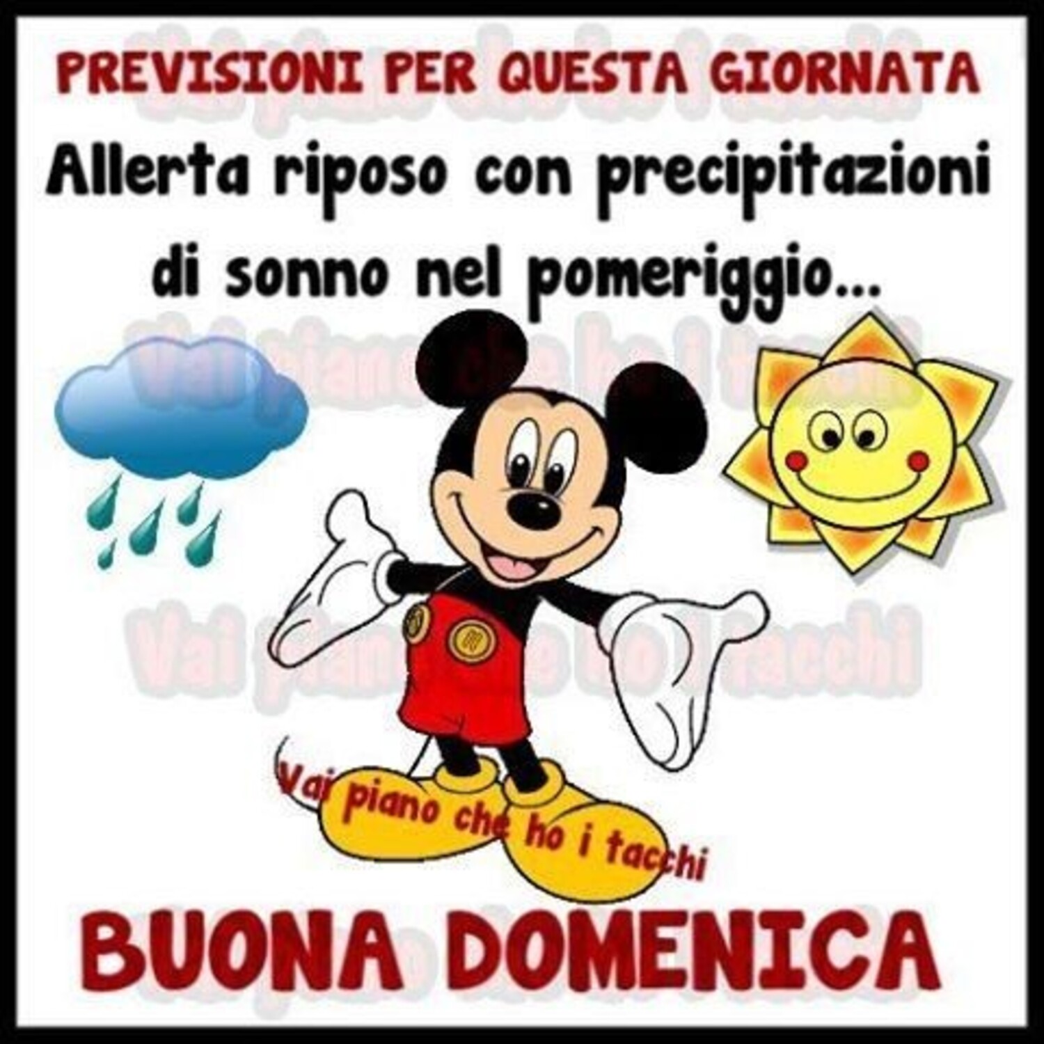 Previsioni per questa giornata! Allerta riposo con precipitazioni di sonno nel pomeriggio...Buona Domenica