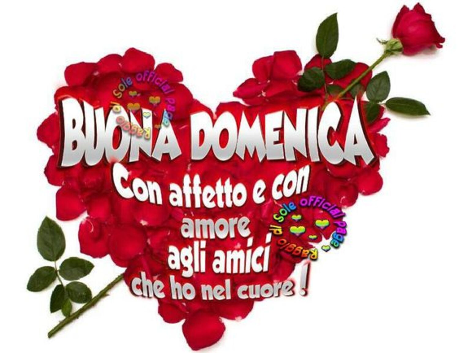 Buona Domenica con affetto e con amore agli amici che ho nel cuore