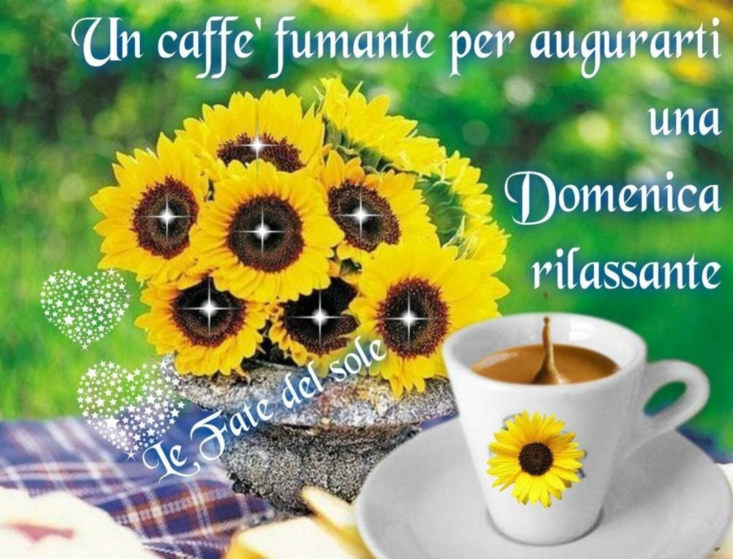 Un caffè fumante per augurarti una domenica rilassante