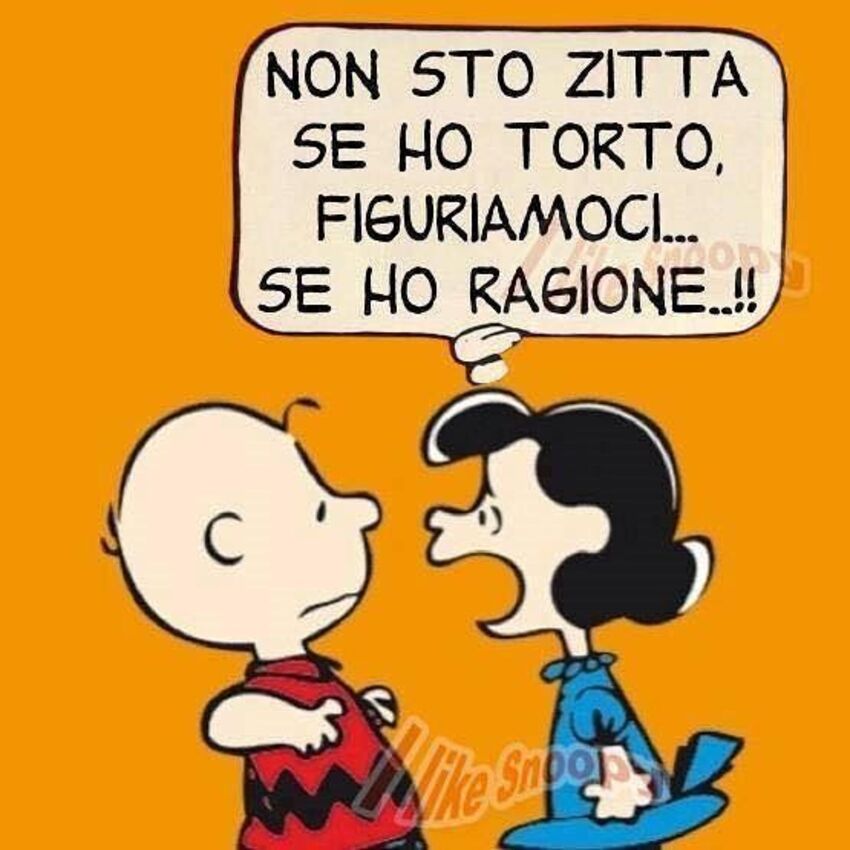 Non sto zitta se ho torto, figuriamoci...se ho ragione!!