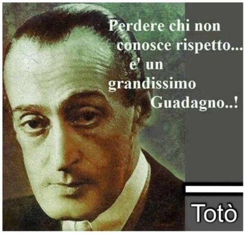 Perdere chi non conosce rispetto...è un grandissimo guadagno...