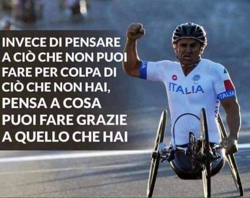 Invece di pensare a ciò che non puoi fare per colpa di ciò che non hai, pensa a cosa fare grazie a quello che hai
