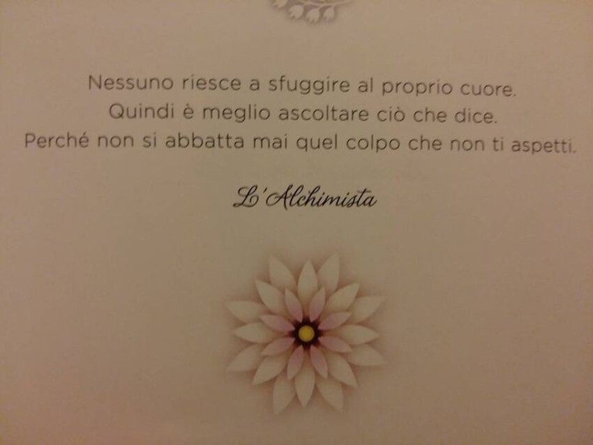 Nessuno riesce a sfuggire al proprio , quindi è meglio ascoltare ciò che dice. Perchè non si abbatta mai quel colpo che non ti  aspetti