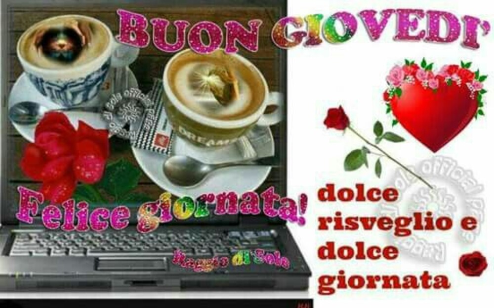 Buon Giovedì Felice Giornata! Dolce risveglio e dolce giornata