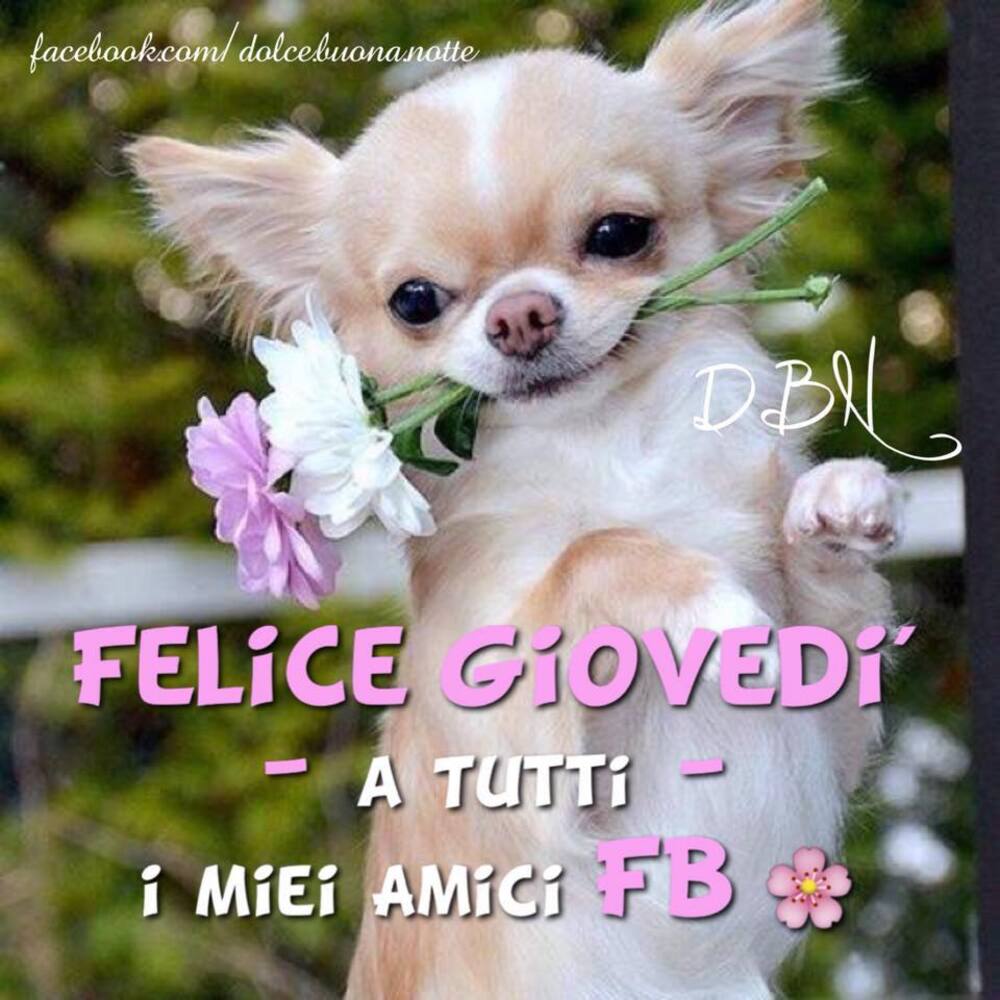 Felice Giovedì a tutti i miei amici fb