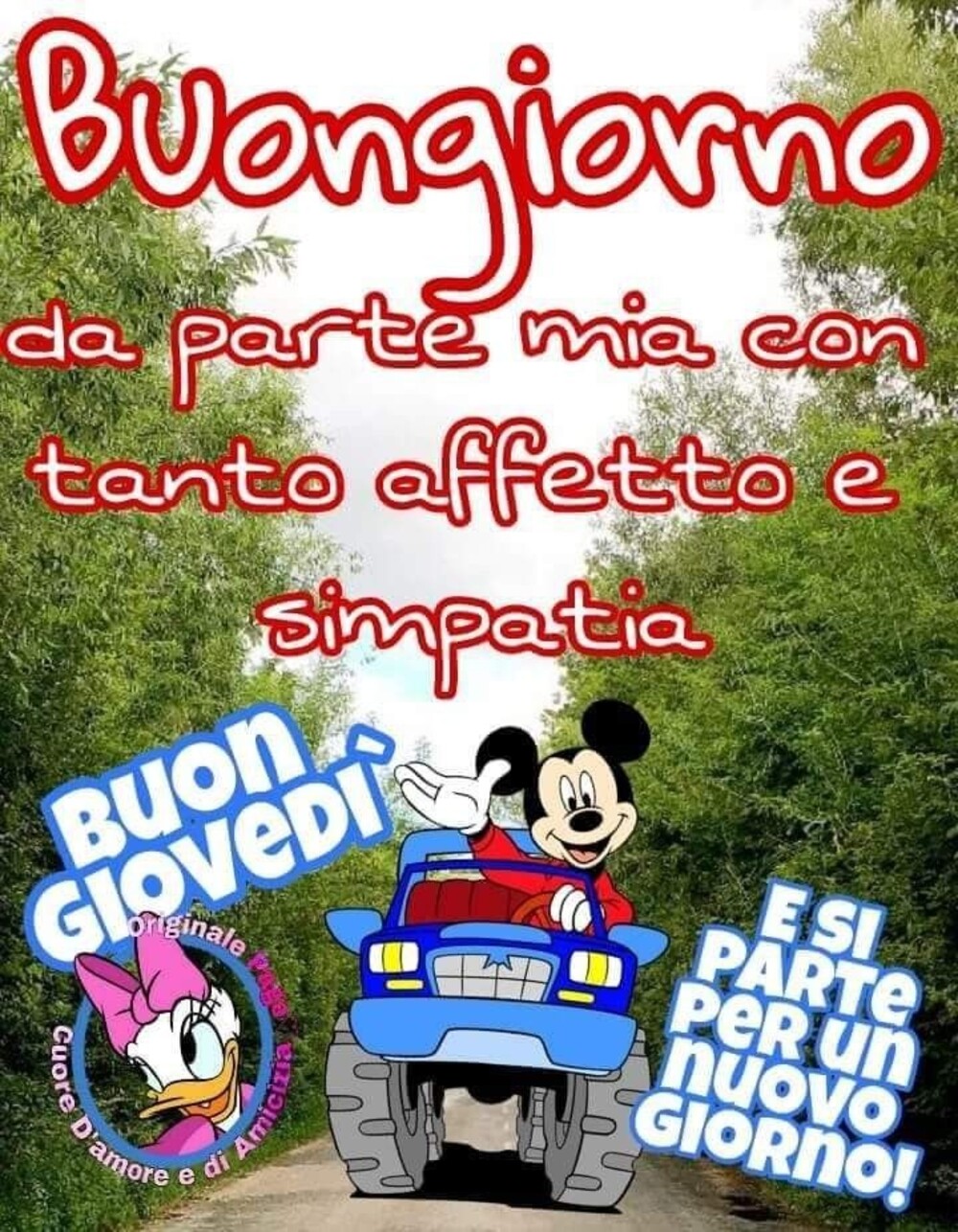 Buongiorno da parte mia con tanto affetto e simpatia! Buon Giovedì e si parte per un nuovo giorno