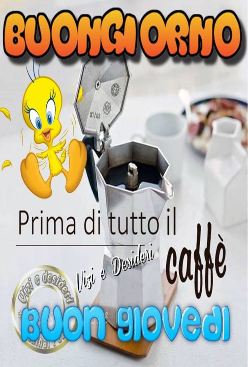 Buongiorno prima di tutto il caffè! Buon Giovedì!