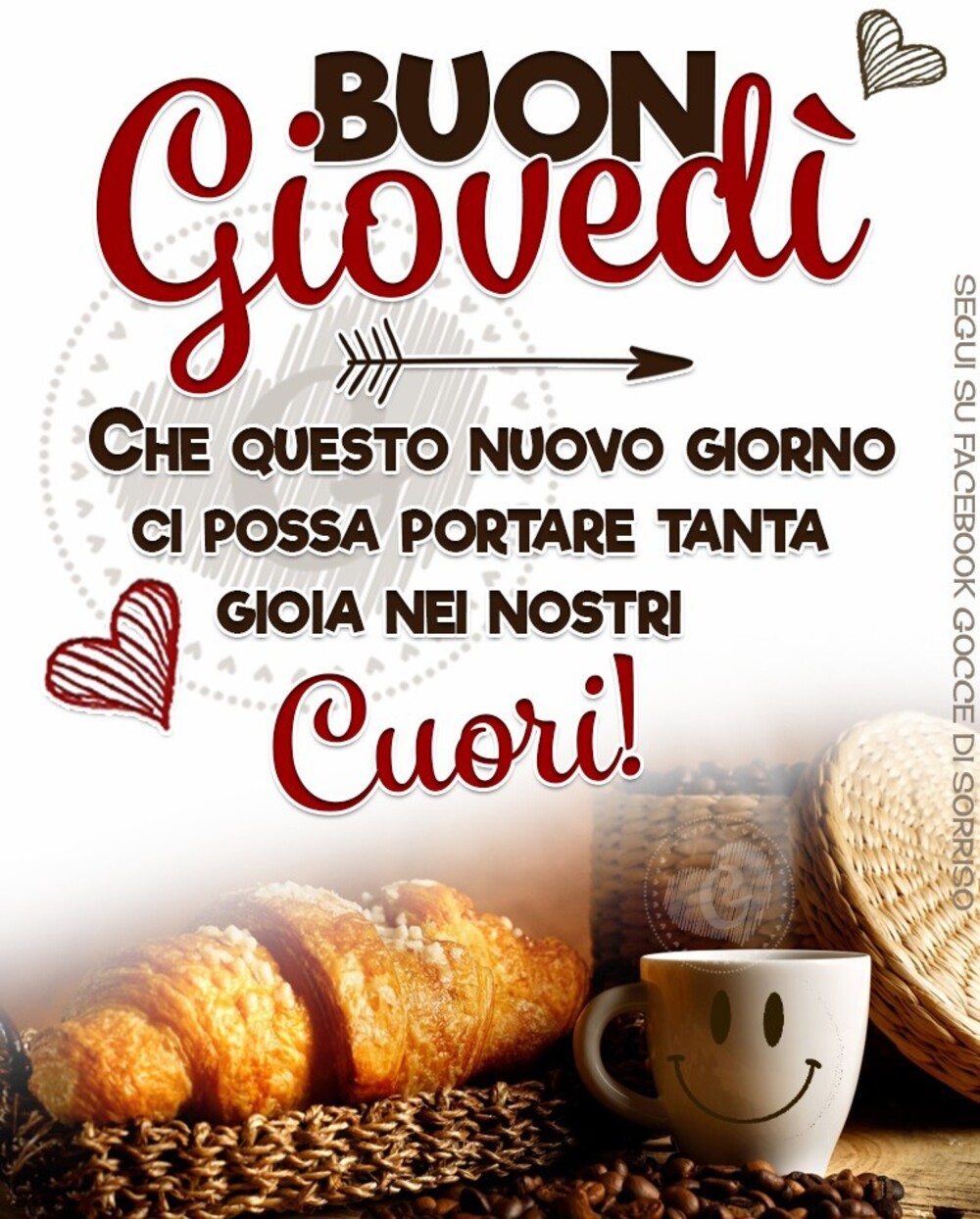 Buon Giovedì che questo nuovo giorno ci possa portare tanta gioia nei nostri cuori!