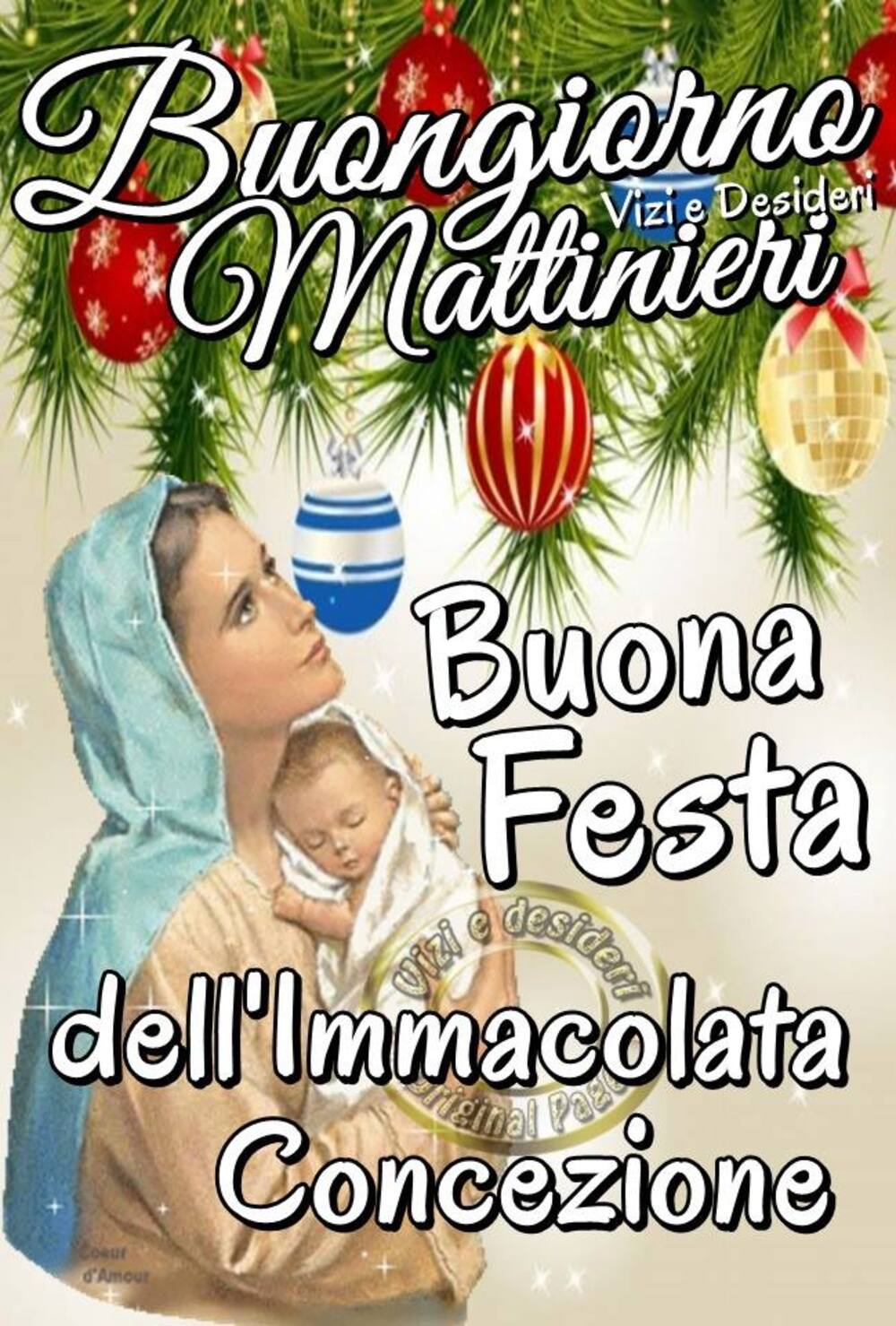 Buongiorno Mattinieri, Buona Festa dell'Immacolata Concezione