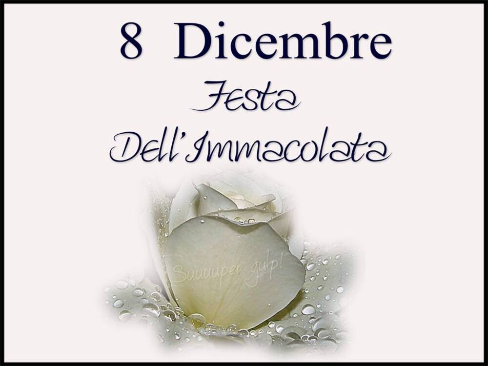 8 Dicembre Festa dell'Immacolata