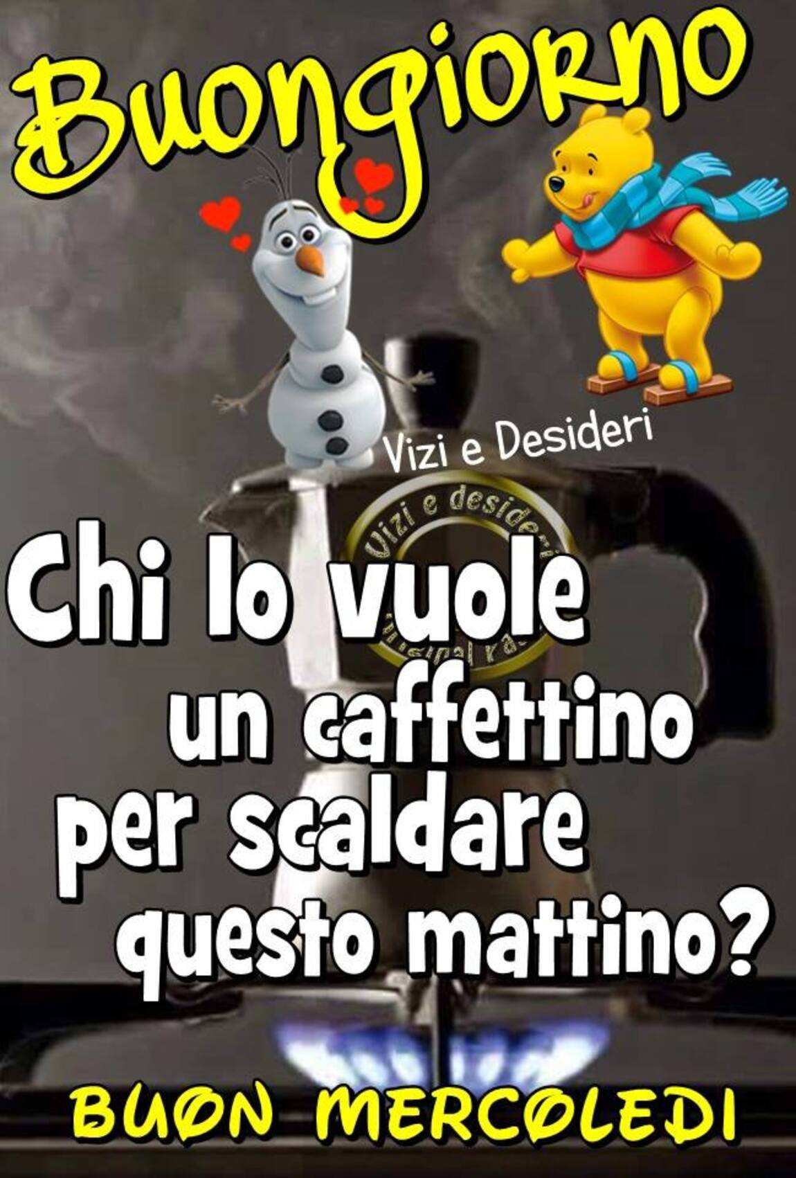 Buongiorno chi lo vuole un caffettino per scaldare questo mattino? Buon Mercoledì