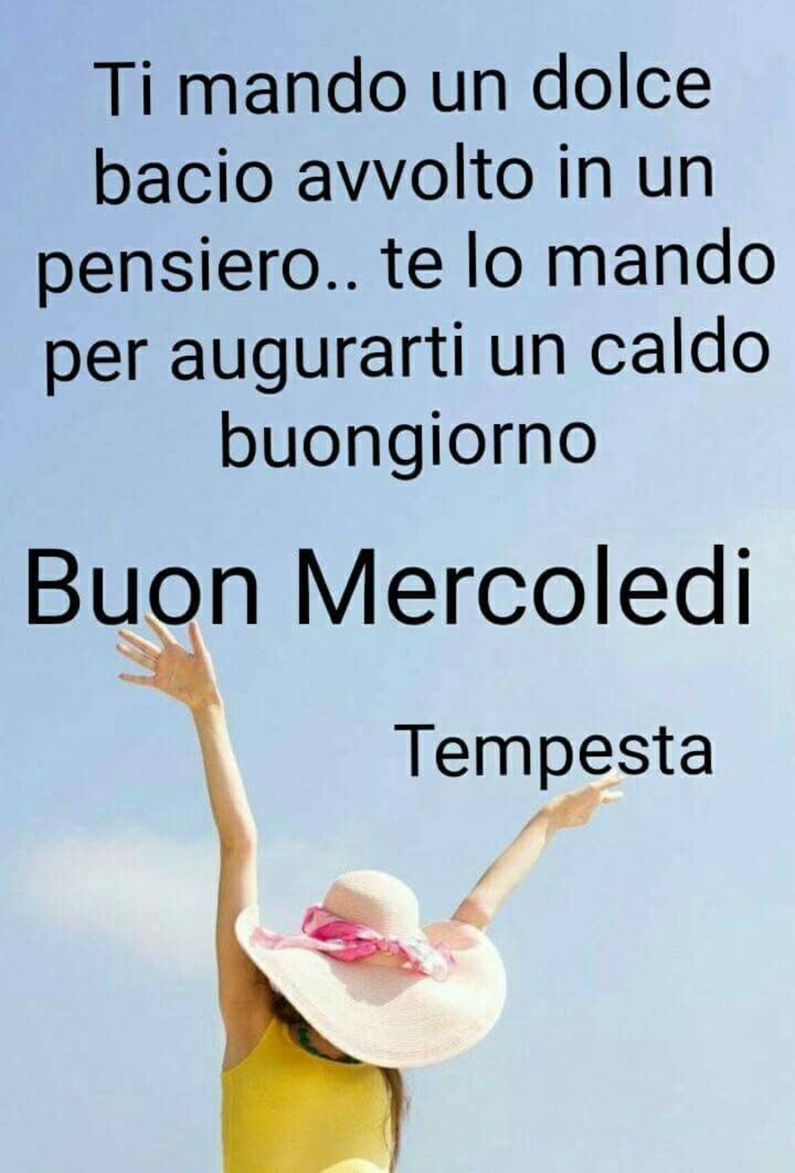 Ti mando un dolce bacio avvolto in un pensiero...te lo mando per augurarti un caldo buongiorno! Buon Mercoledì!