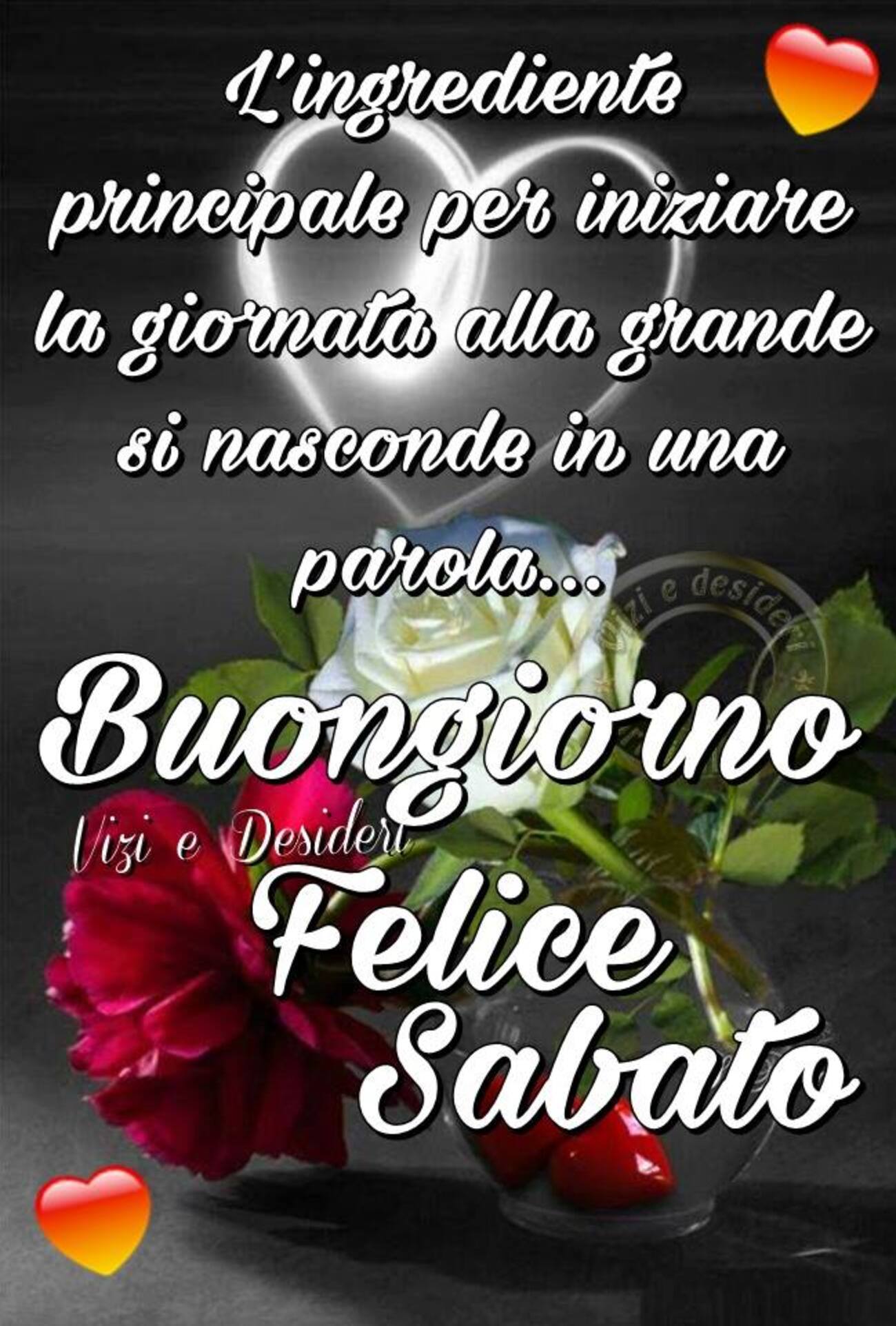 L'ingrediente principale per iniziare la giornata alla grande si nasconde in una parola...Buongiorno Felice Sabato