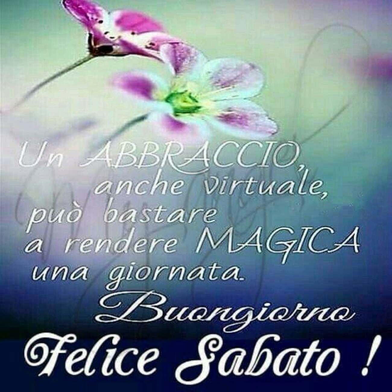 Un abbraccio anche virtuale può bastare a rendere magica una giornata! Buongiorno Felice sabato