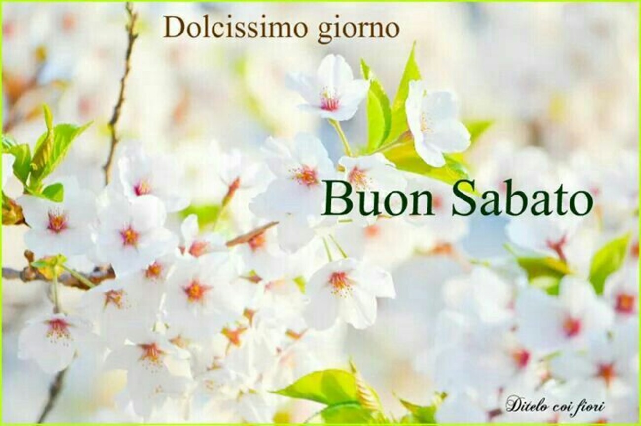 Dolcissimo Giorno Buon Sabato